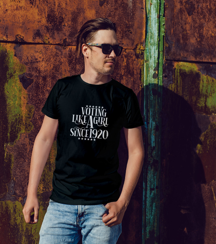 Voting Like A Girl Since 1920 Silhouette Stars T-Shirt