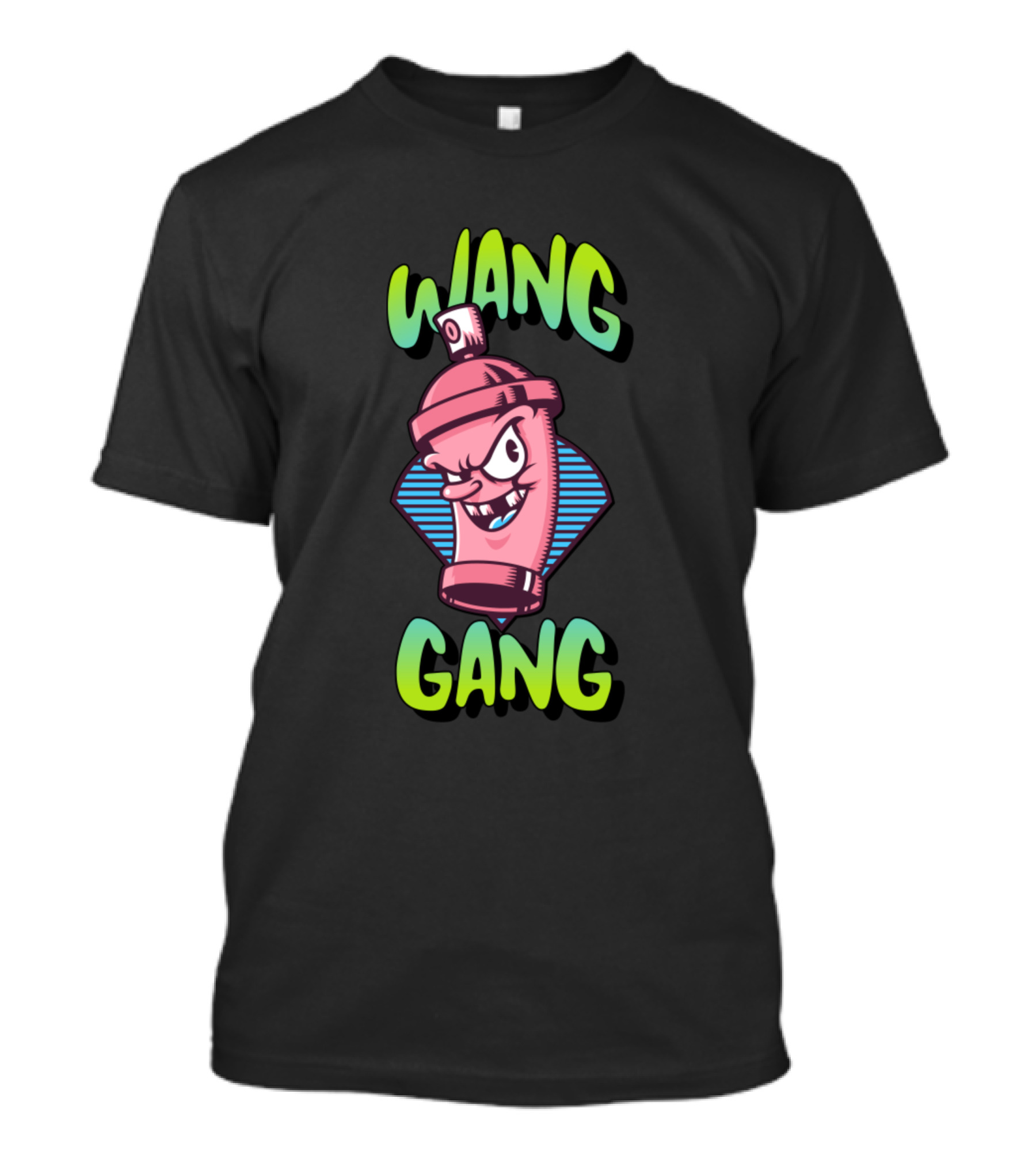 Wang Gang Spray Can Cartoon Style Retro Street T-Shirt