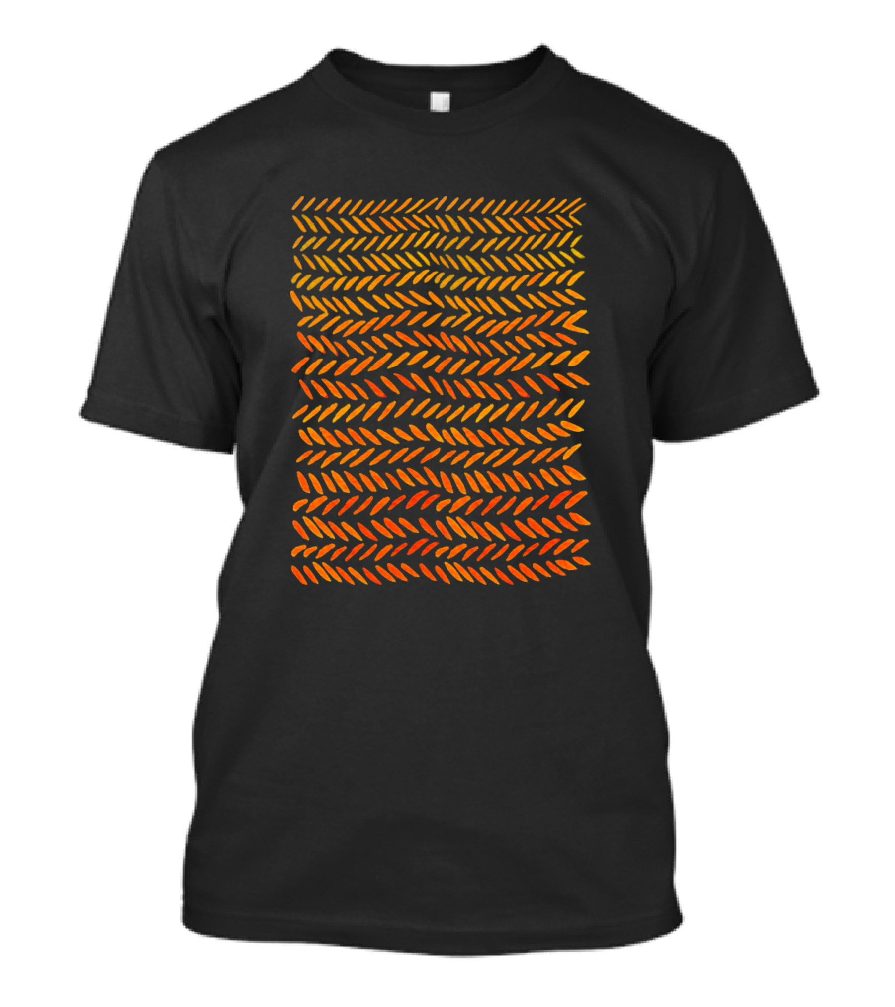 Orange Watercolor Knit T-Shirt
