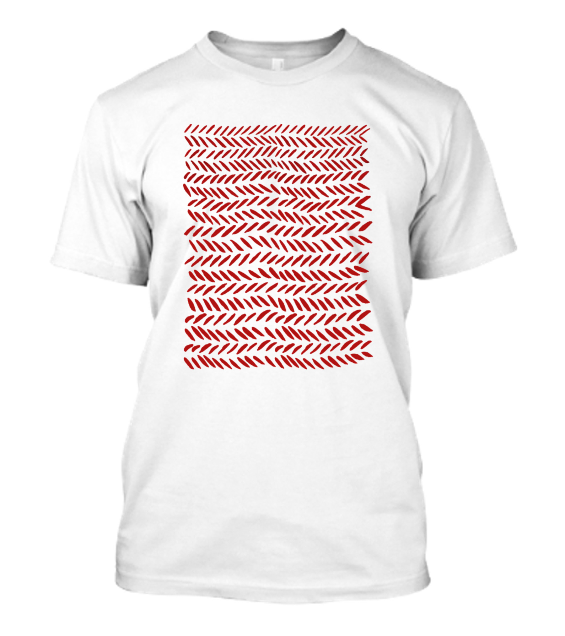 Knitting Pattern Red Watercolor T-Shirt