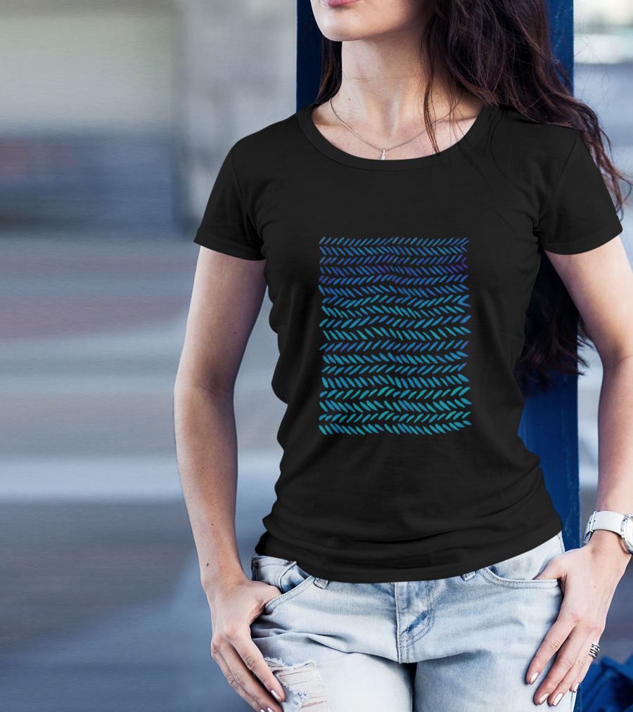 Watercolor Teal Knitting T-Shirt