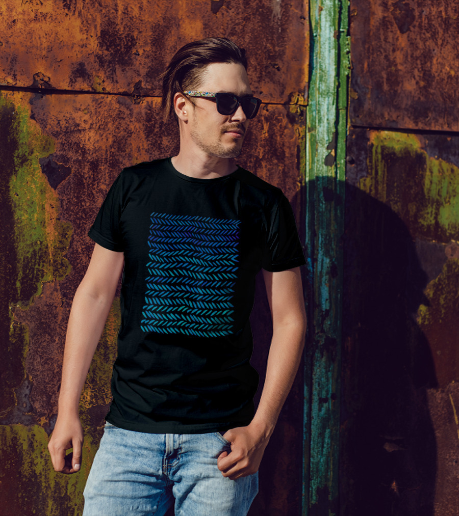 Watercolor Teal Knitting T-Shirt