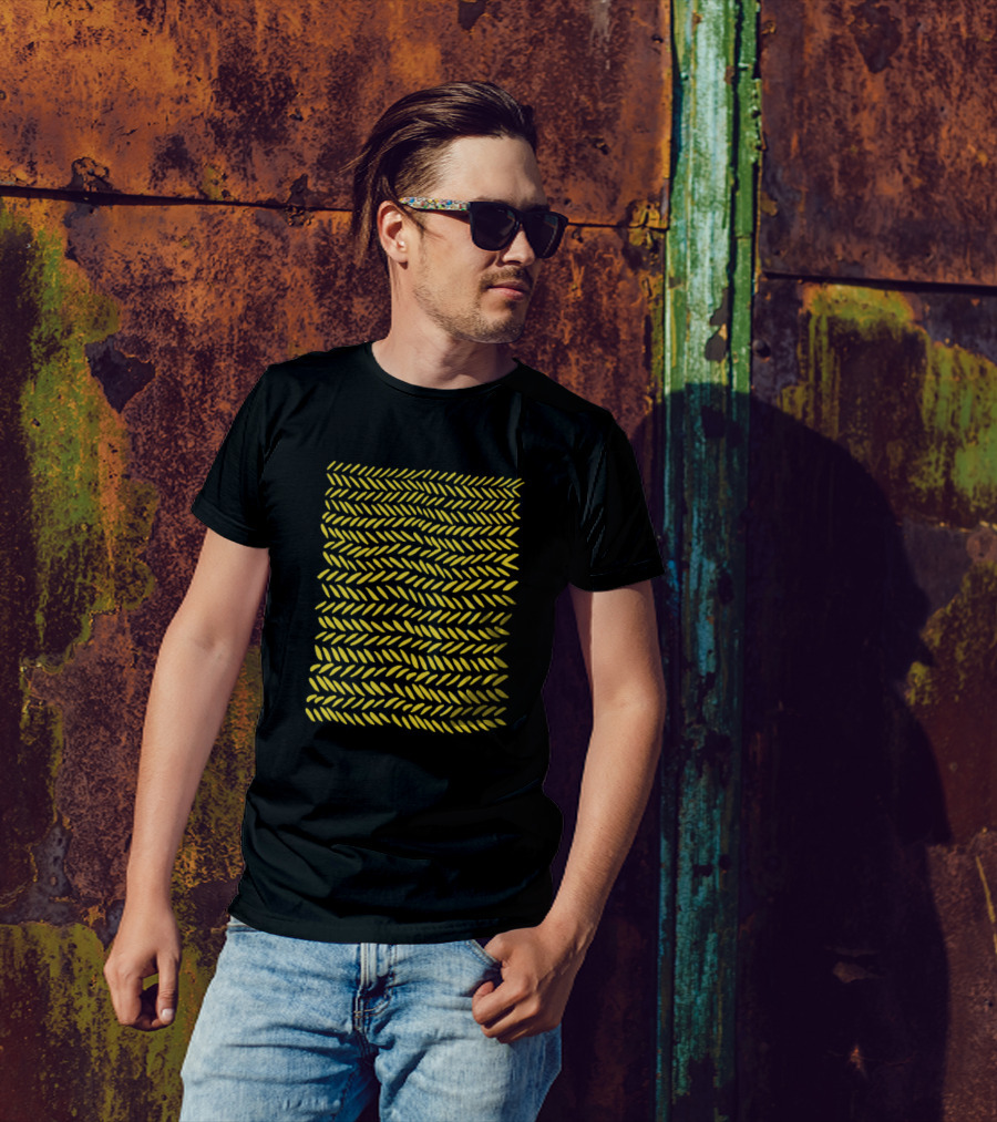 Yellow Watercolor Knitting T-Shirt