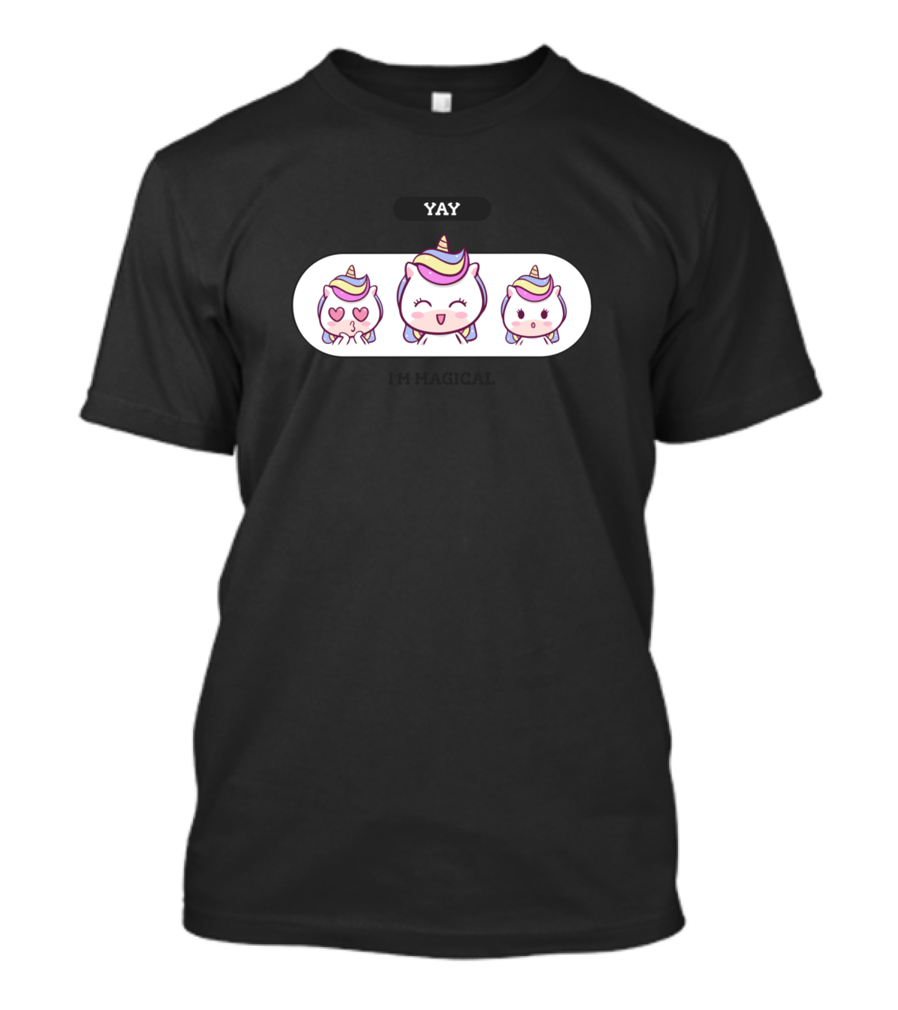 Yay Im Magical Unicorn Emoji Faces T-Shirt