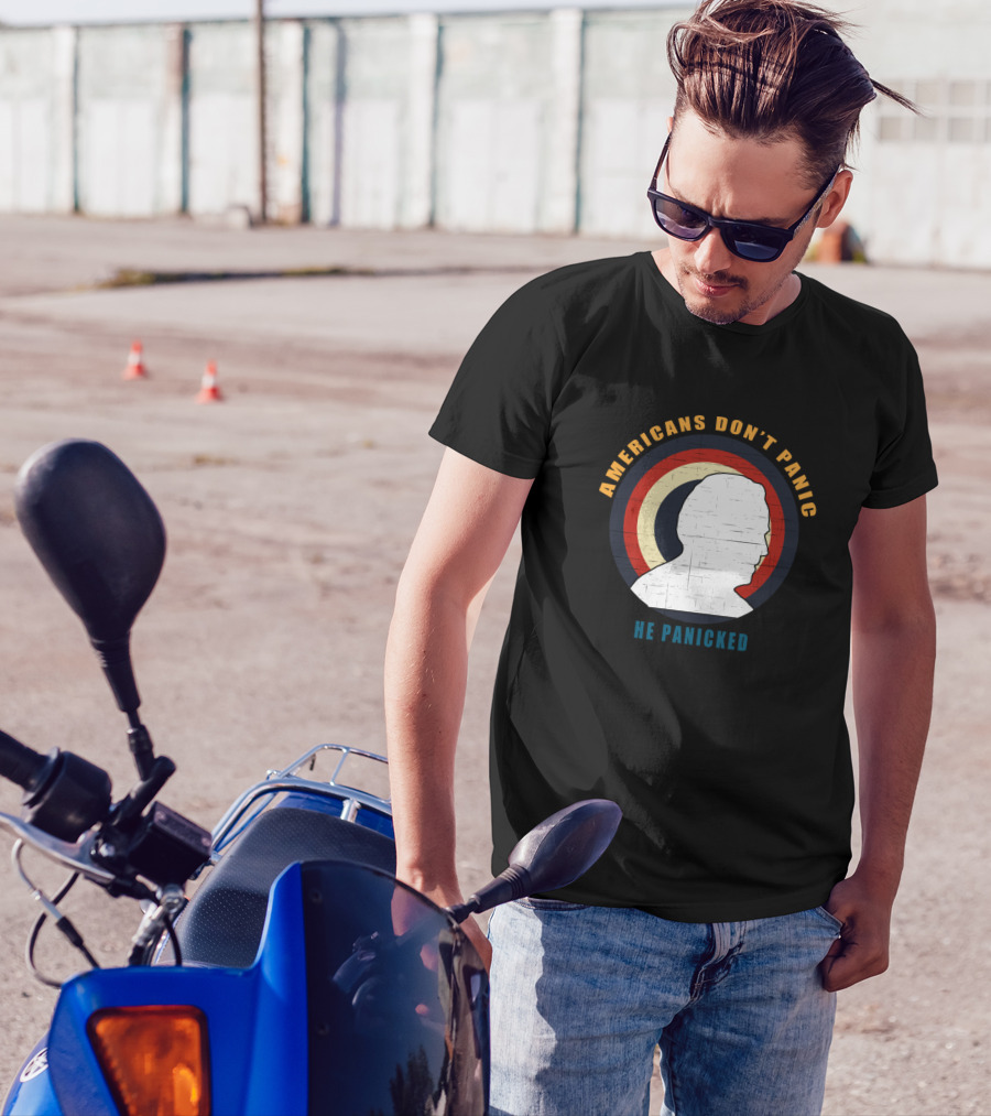 Americans Don't Panic He Panicked Silhouette Retro Election T-Shirt