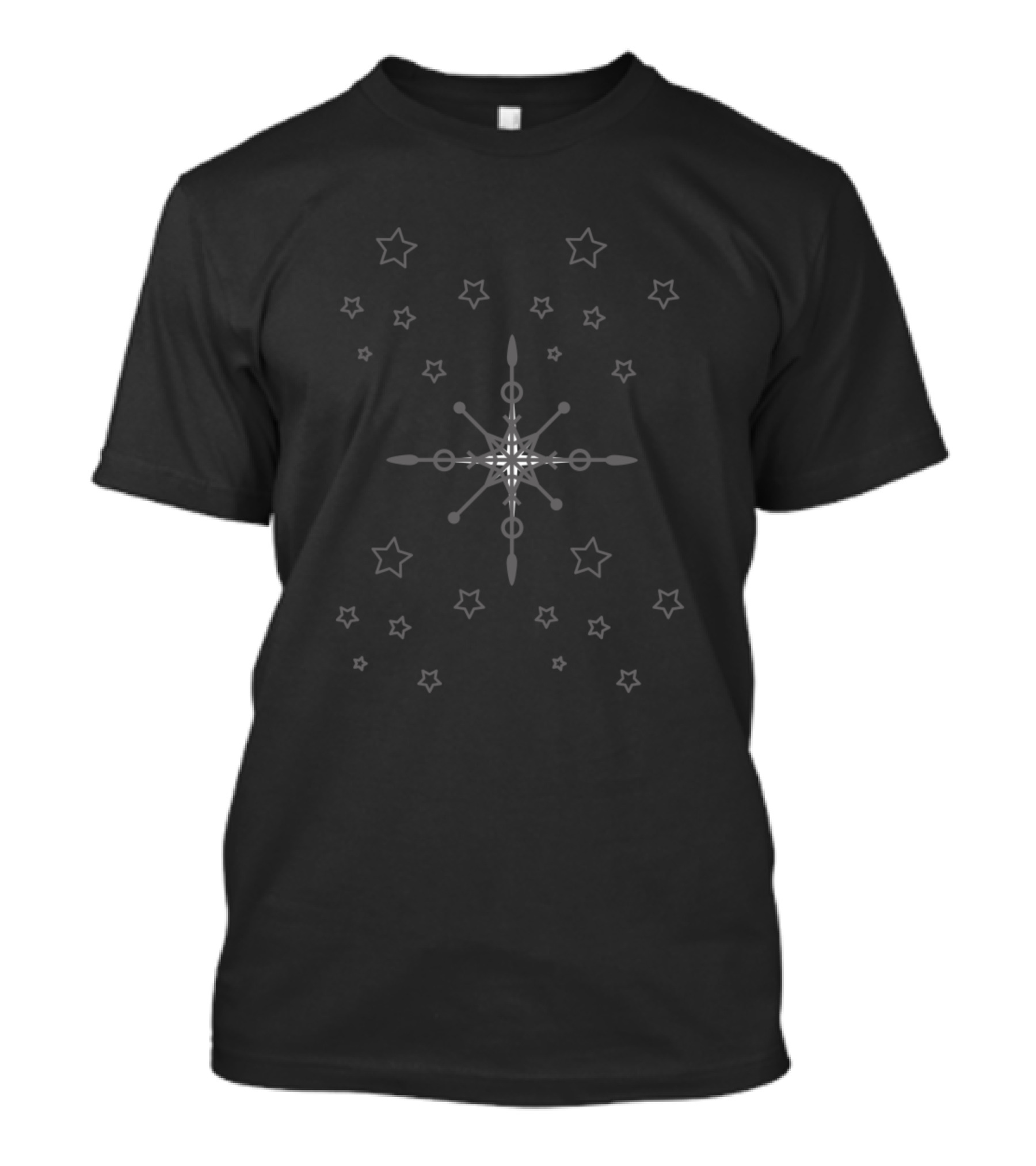 Bright Starry Snowflake Night Sky T-Shirt