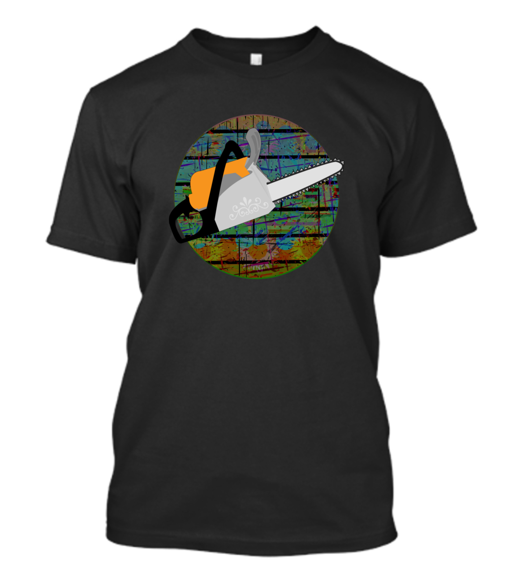 Chainsaw Graffiti Circle T-Shirt