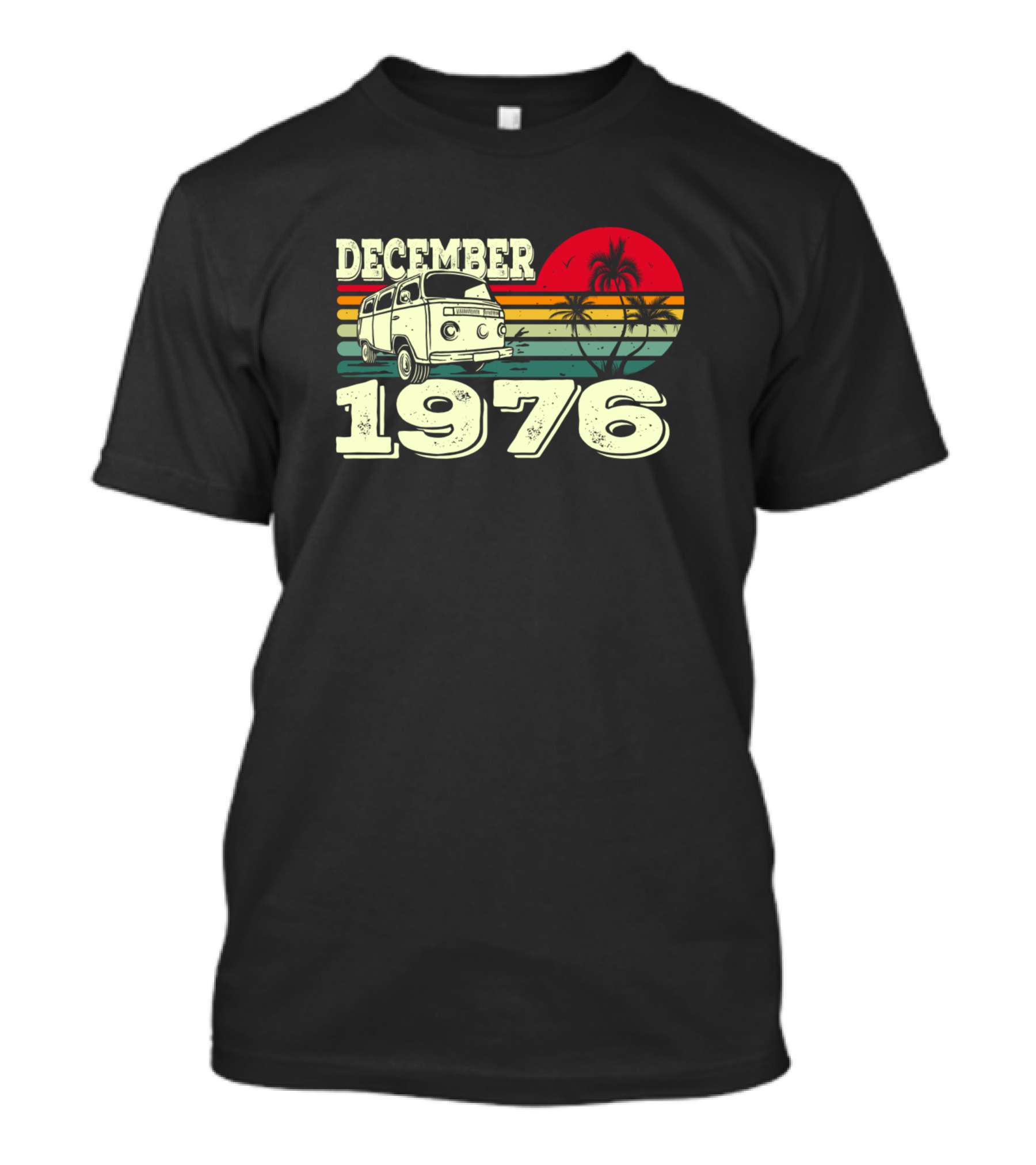 December 1976 Vintage Caravan Sunset Retro 76S T-Shirt