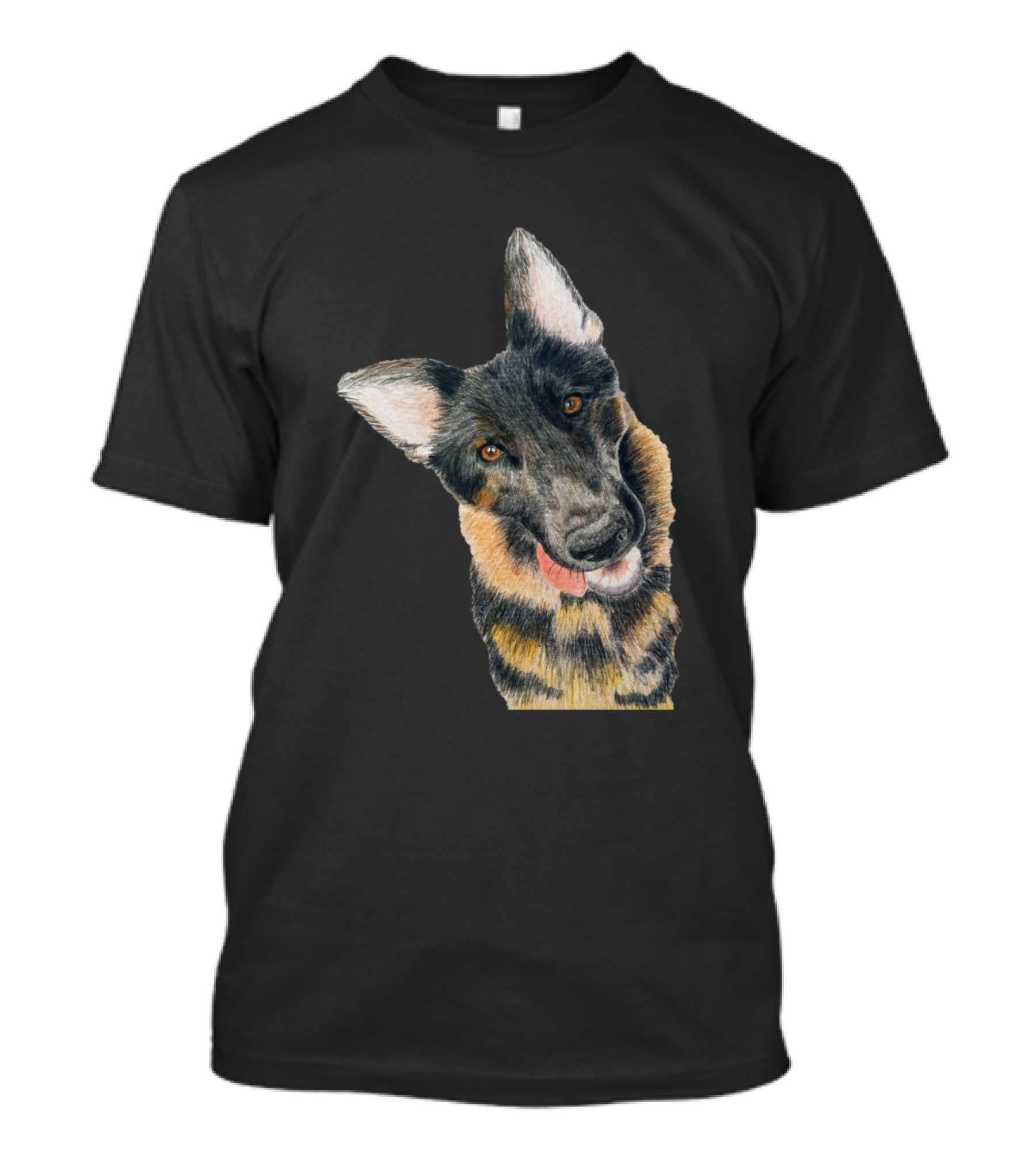 Colour Pencil German Shepherd Dog GSD T-Shirt