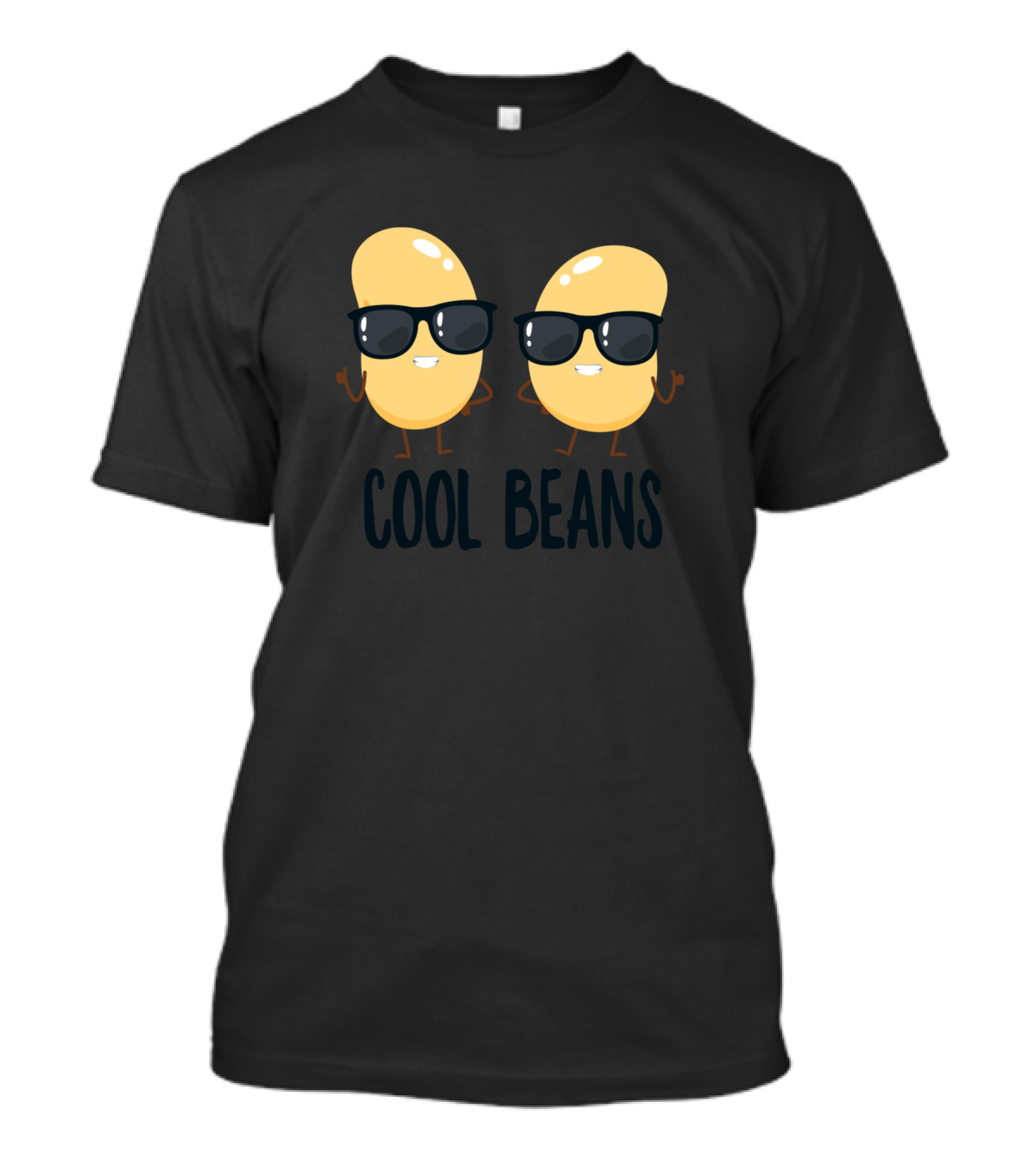 Cool Beans Sunglasses Smiling Cartoon Characters T-Shirt
