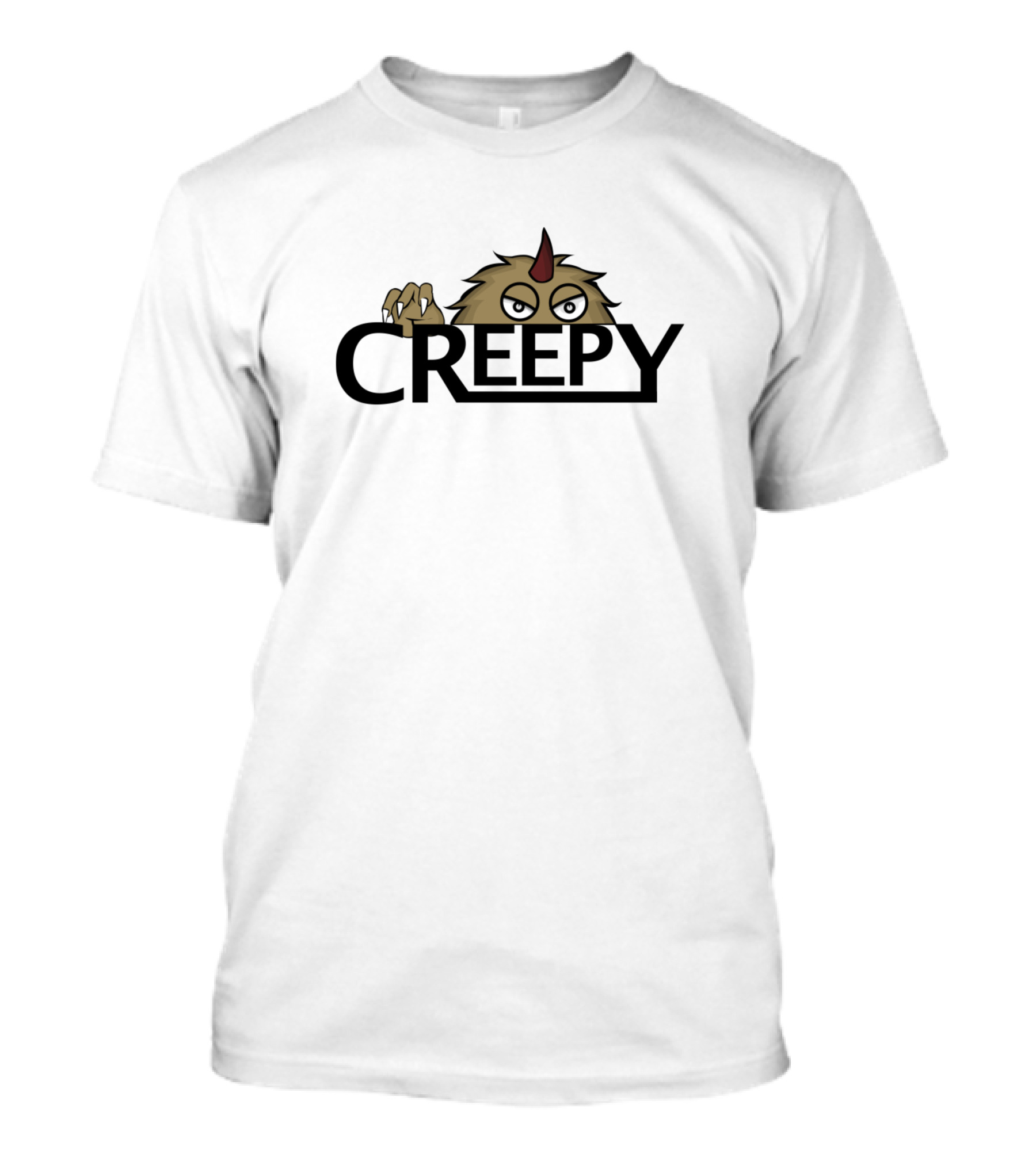 Creepy Monster Creature Peeking Claws T-Shirt