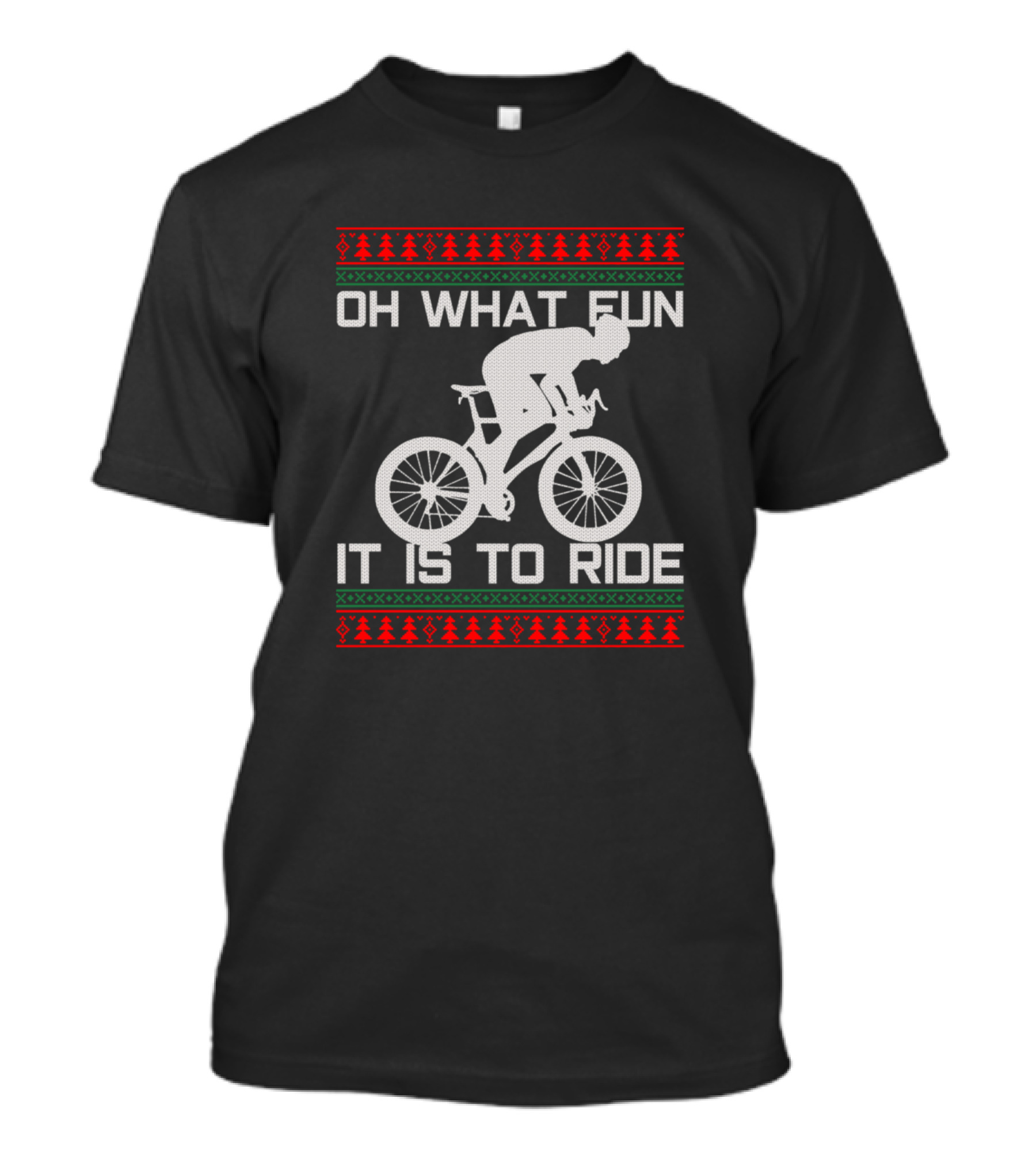 Oh What Fun It Is To Ride Ugly Christmas Cycling T-Shirt