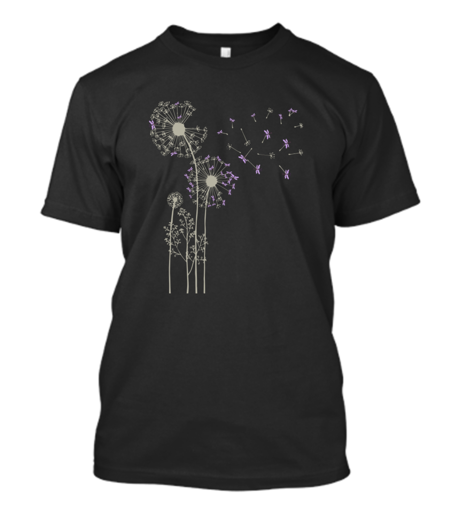 Dandelion Blossoms And Dragonflies Breeze T-Shirt