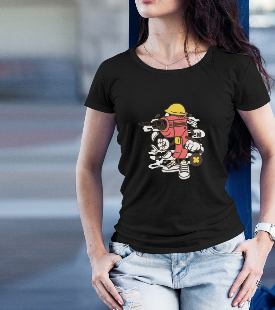 Drill For Animated Characters Comics And Pop Culture Mashup T-Shirt