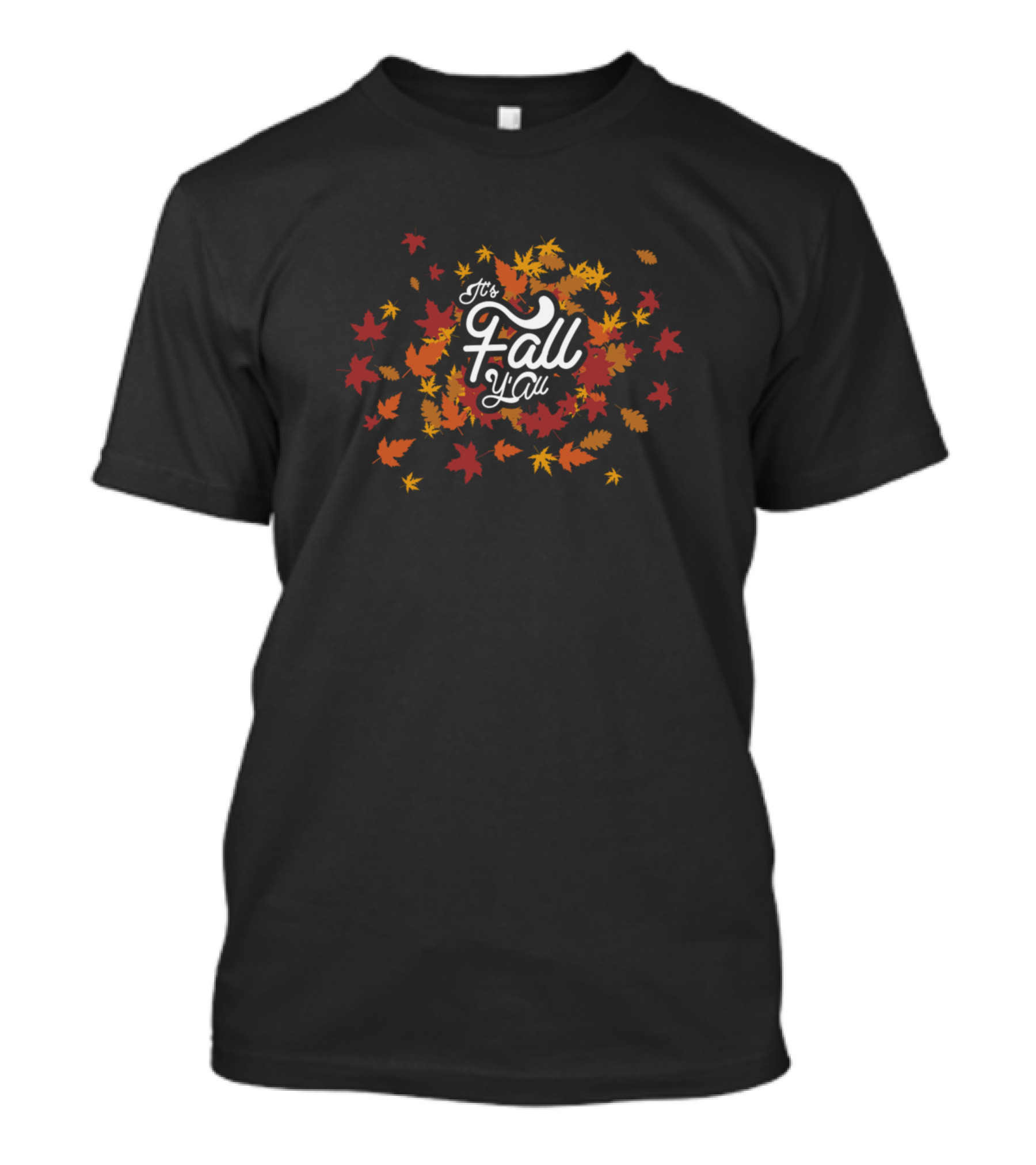 Funny It's Fall Y'all Autumn Leaves T-Shirt