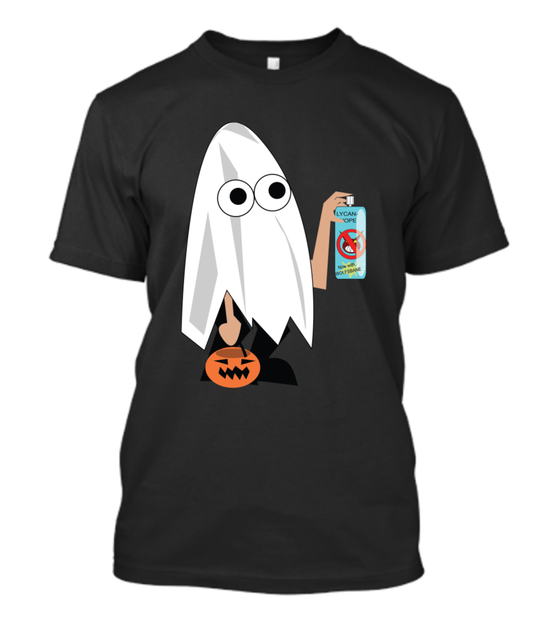 Ghost Trick Or Treater With Lycan Nope In Case Of Werewolves T-Shirt