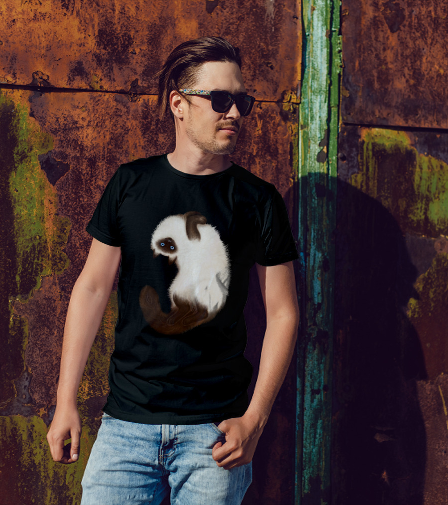 Himalayan Cat Fluffy Fur Playful Pose T-Shirt