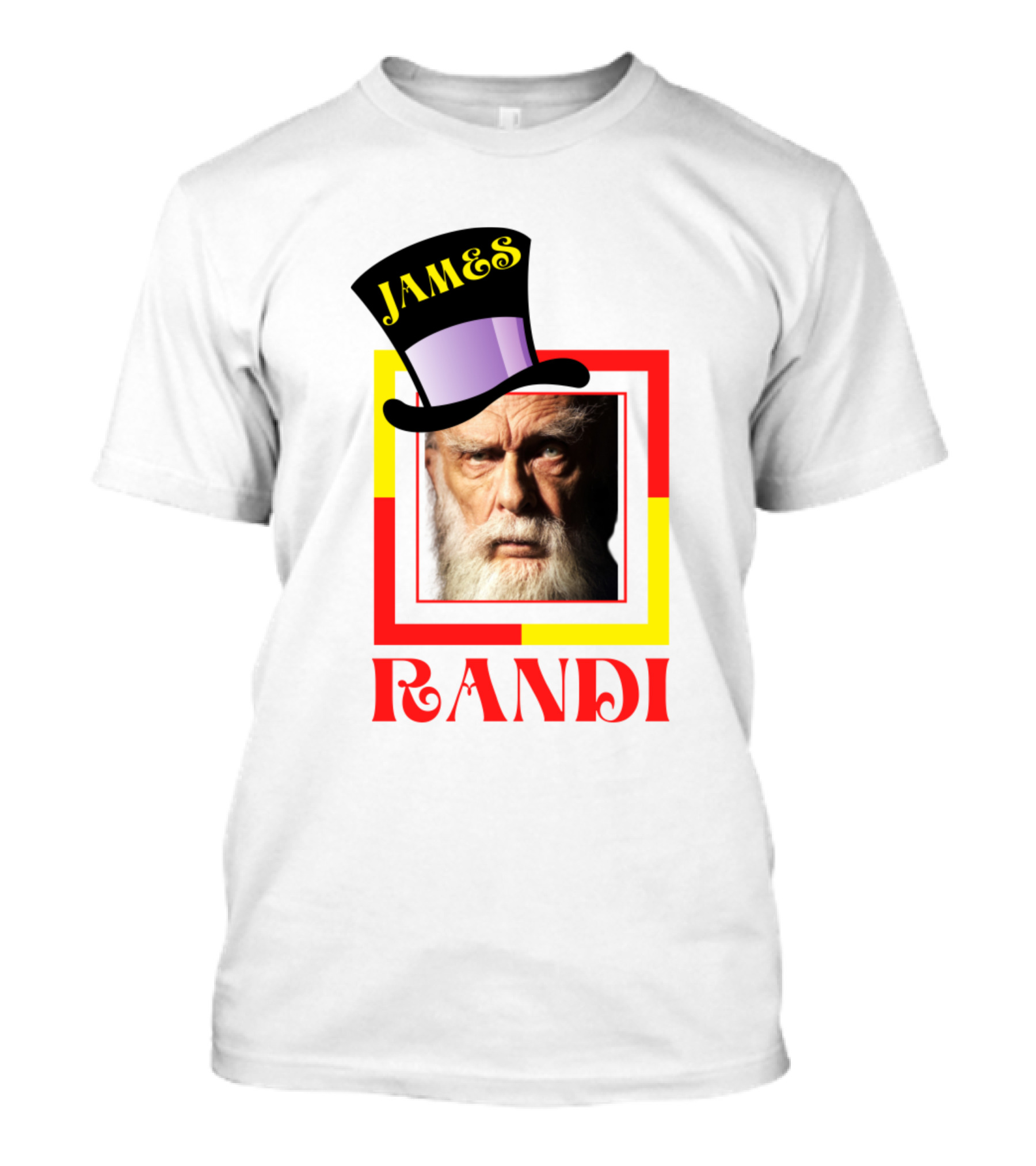 JAMES RANDI Hat Portrait Visual T-Shirt
