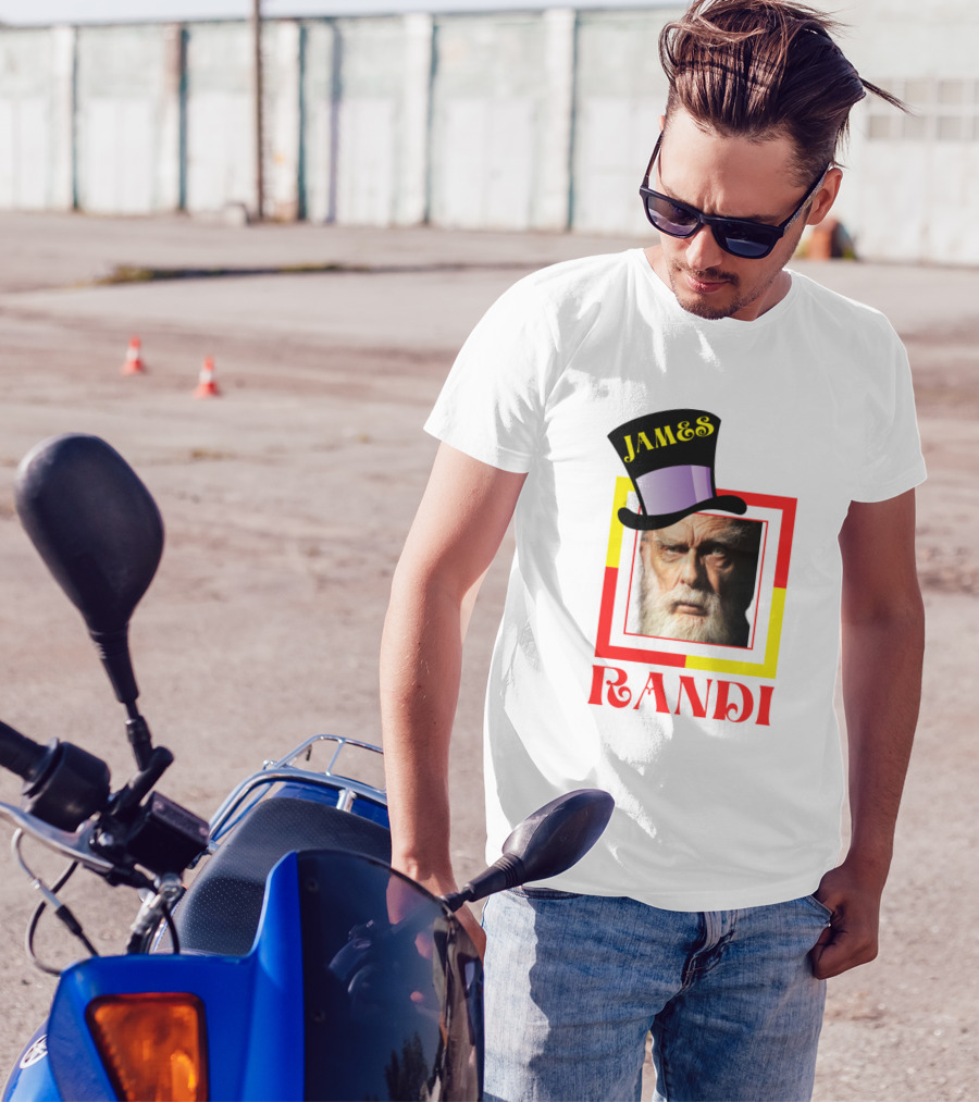 JAMES RANDI Hat Portrait Visual T-Shirt