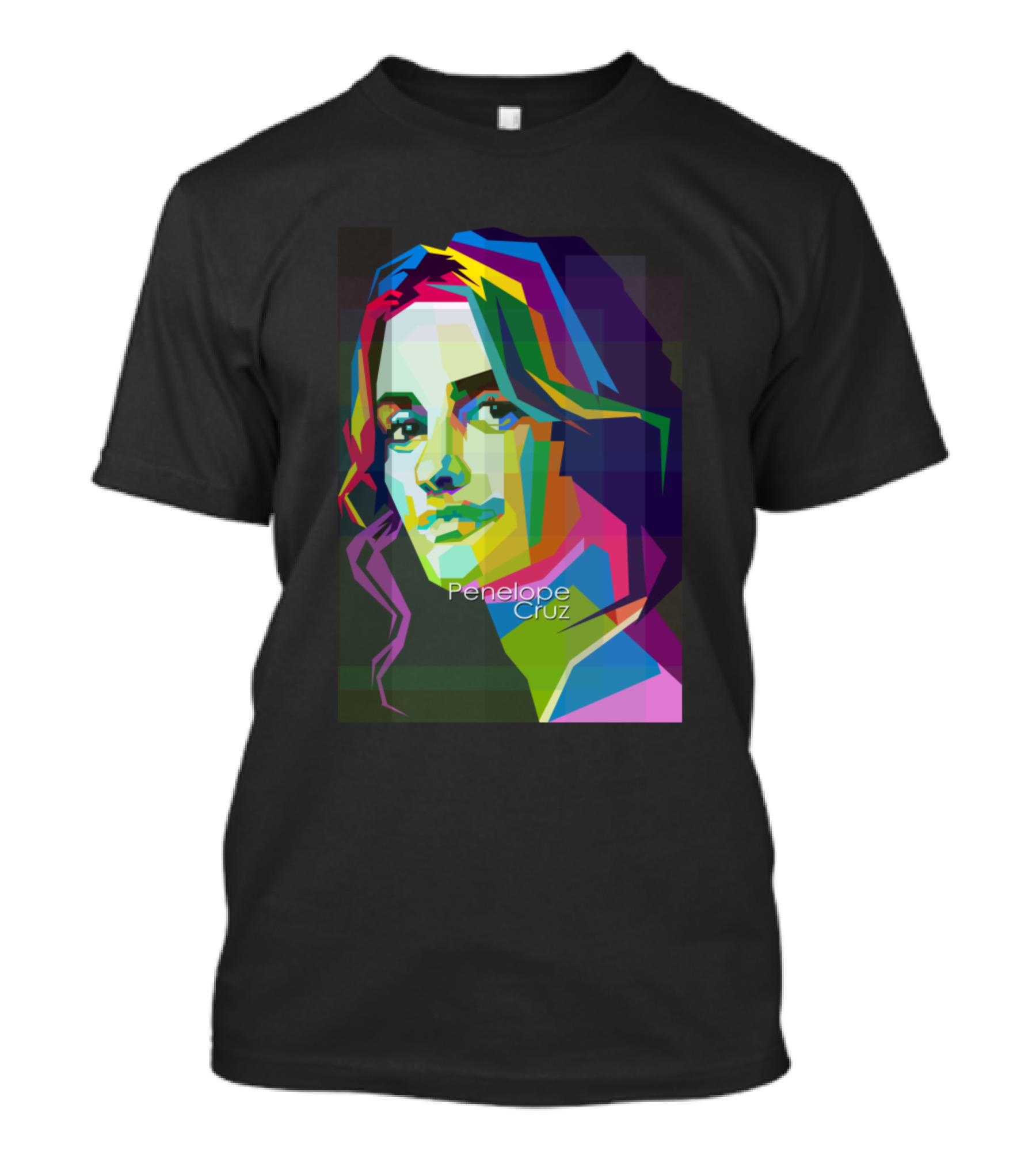 Penelope Cruz Colorful Wpap Style Pop T-Shirt
