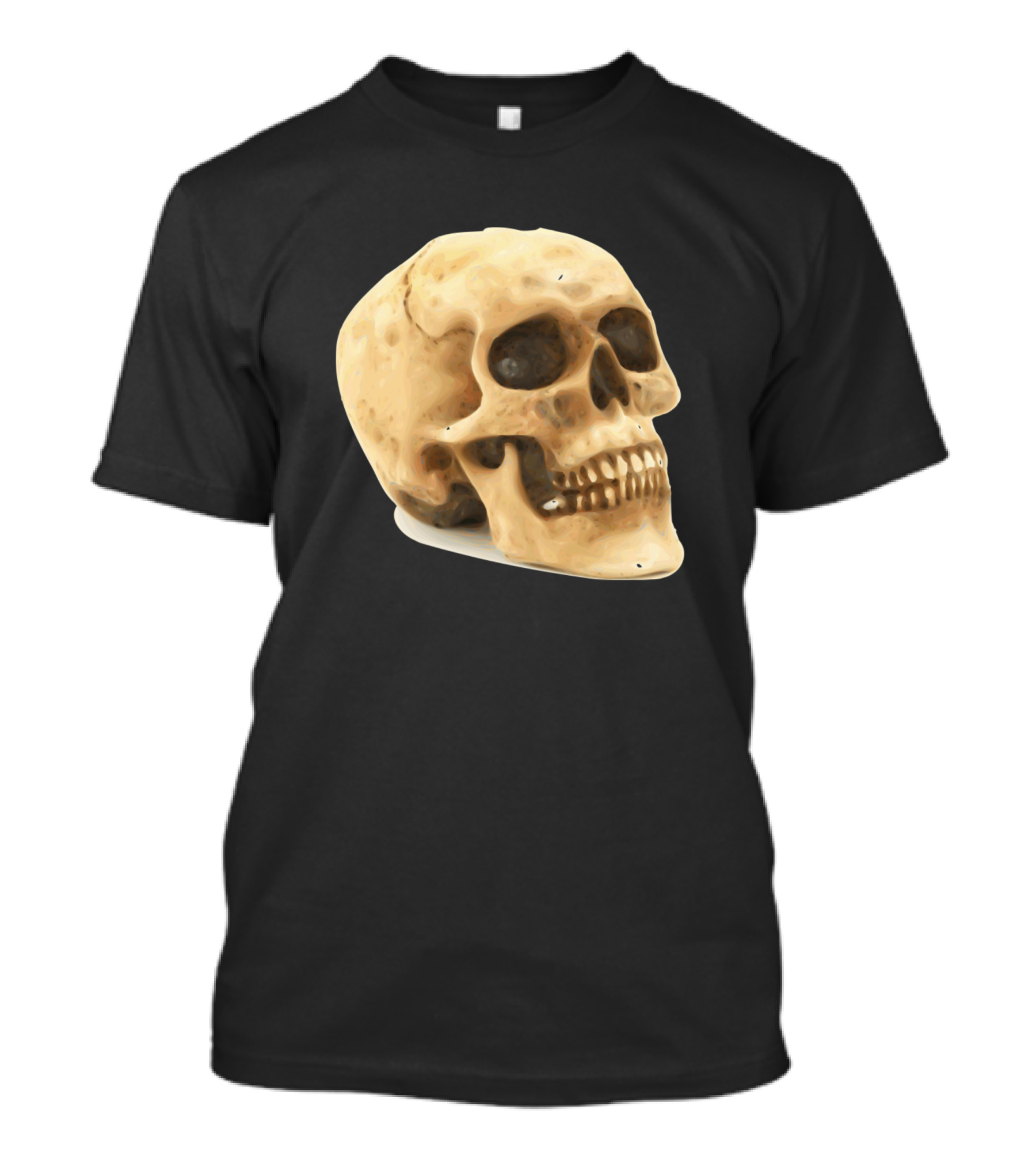 Photorealistic Human Skull T-Shirt