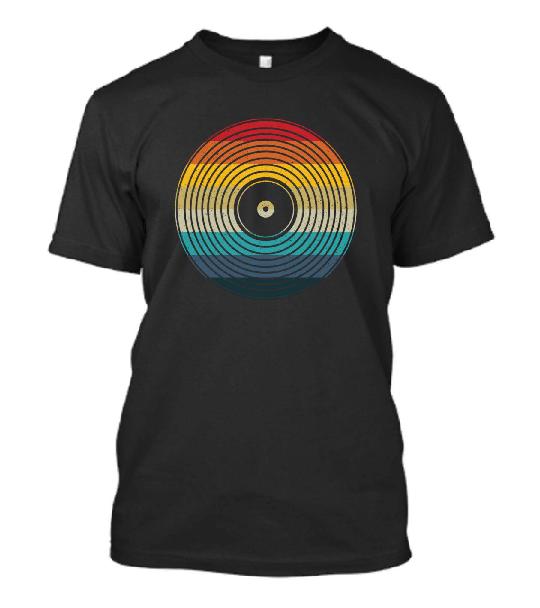 Retro Sunset Vinyl LP Record Collector Vintage Aesthetic T-Shirt