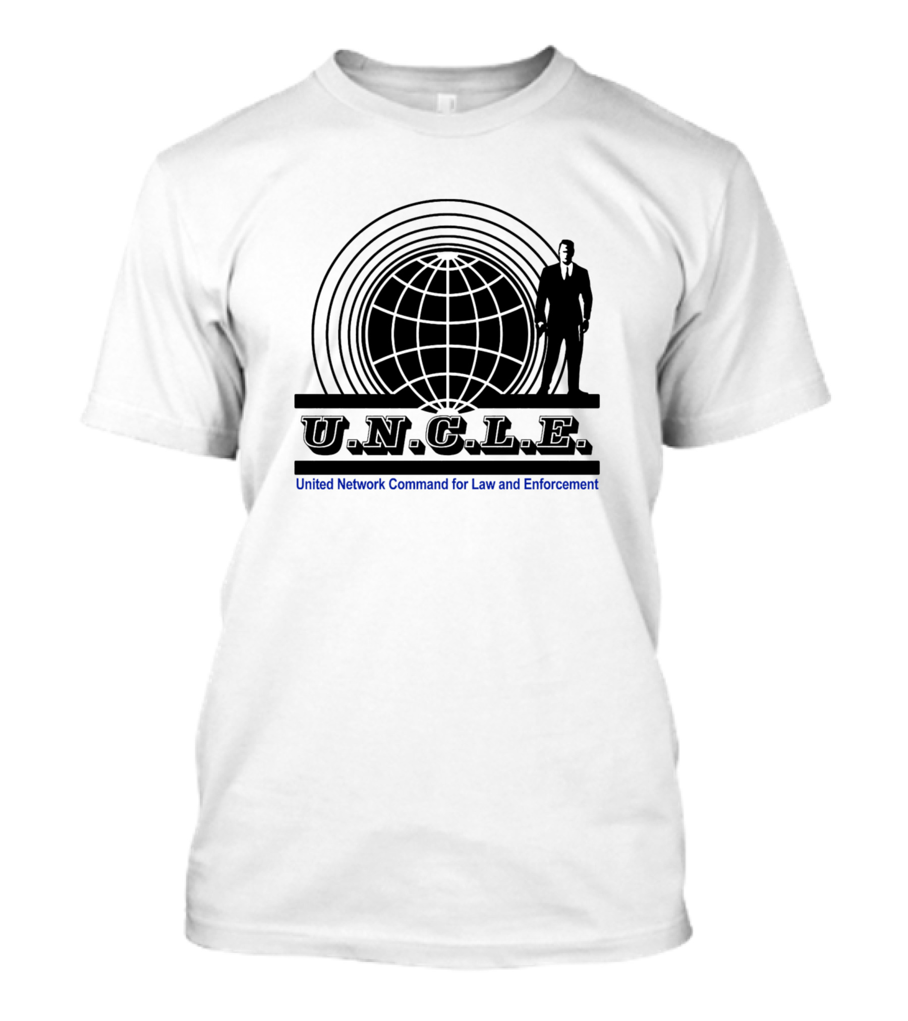 U.N.C.L.E. United Network Command For Law And Enforcement Logo With Spy T-Shirt