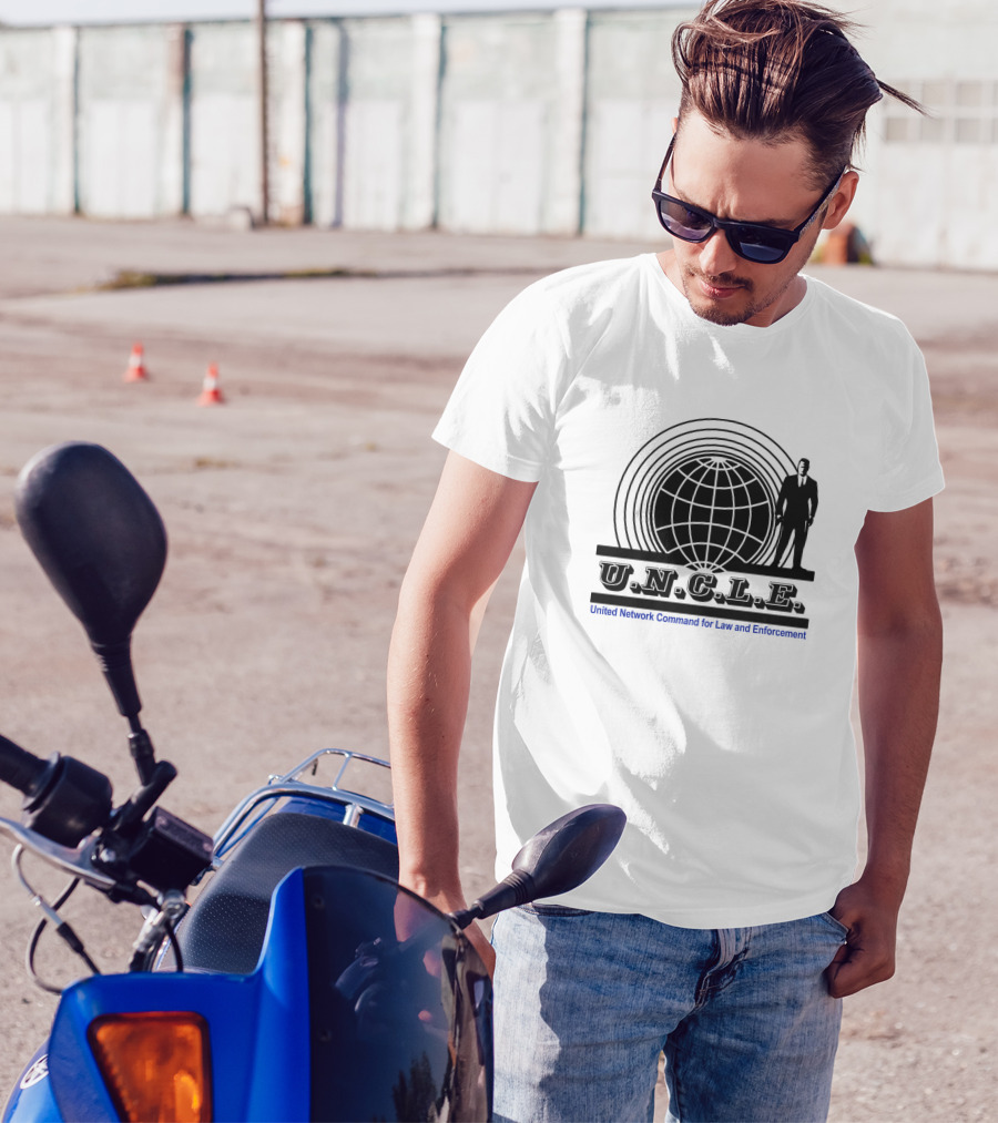 U.N.C.L.E. United Network Command For Law And Enforcement Logo With Spy T-Shirt