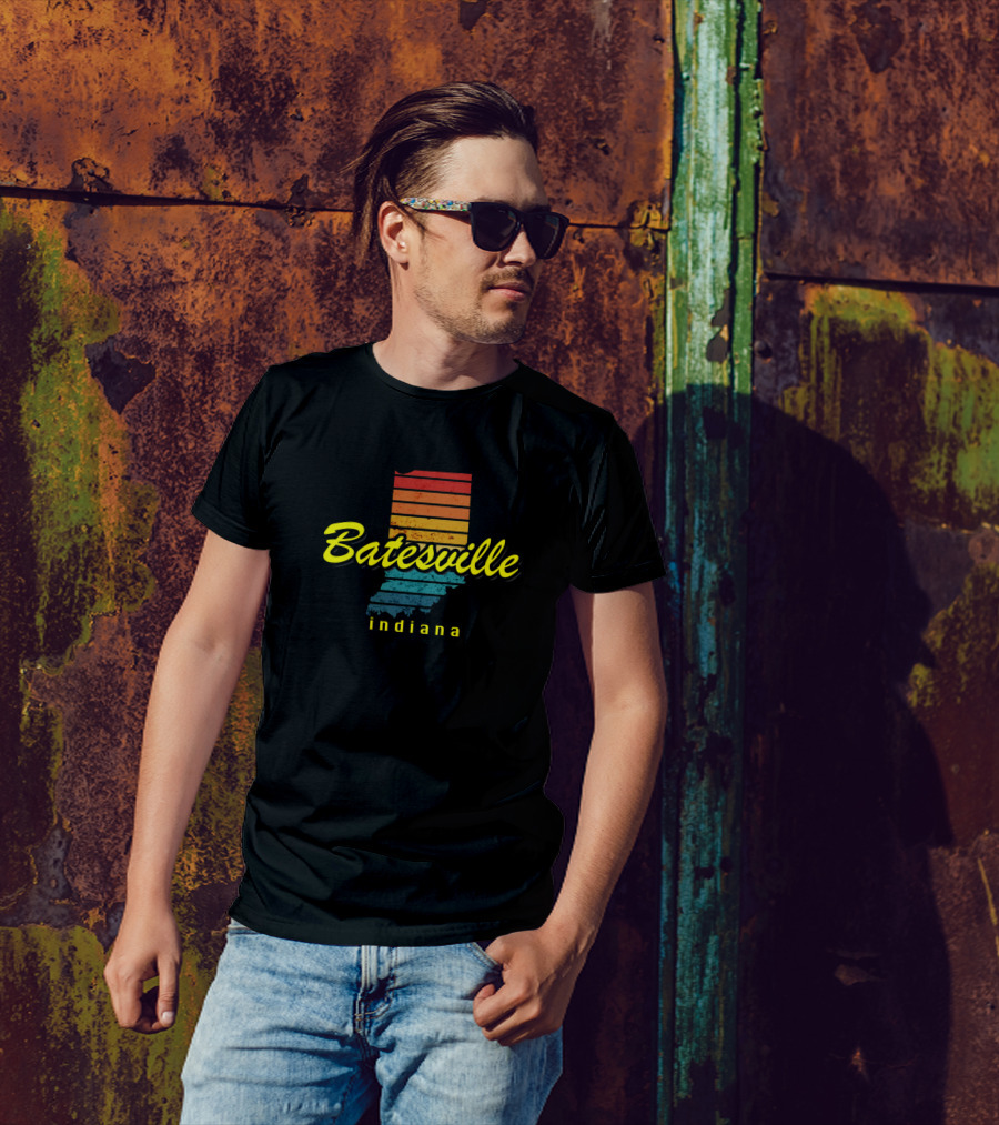 Batesville Indiana Retro State T-Shirt