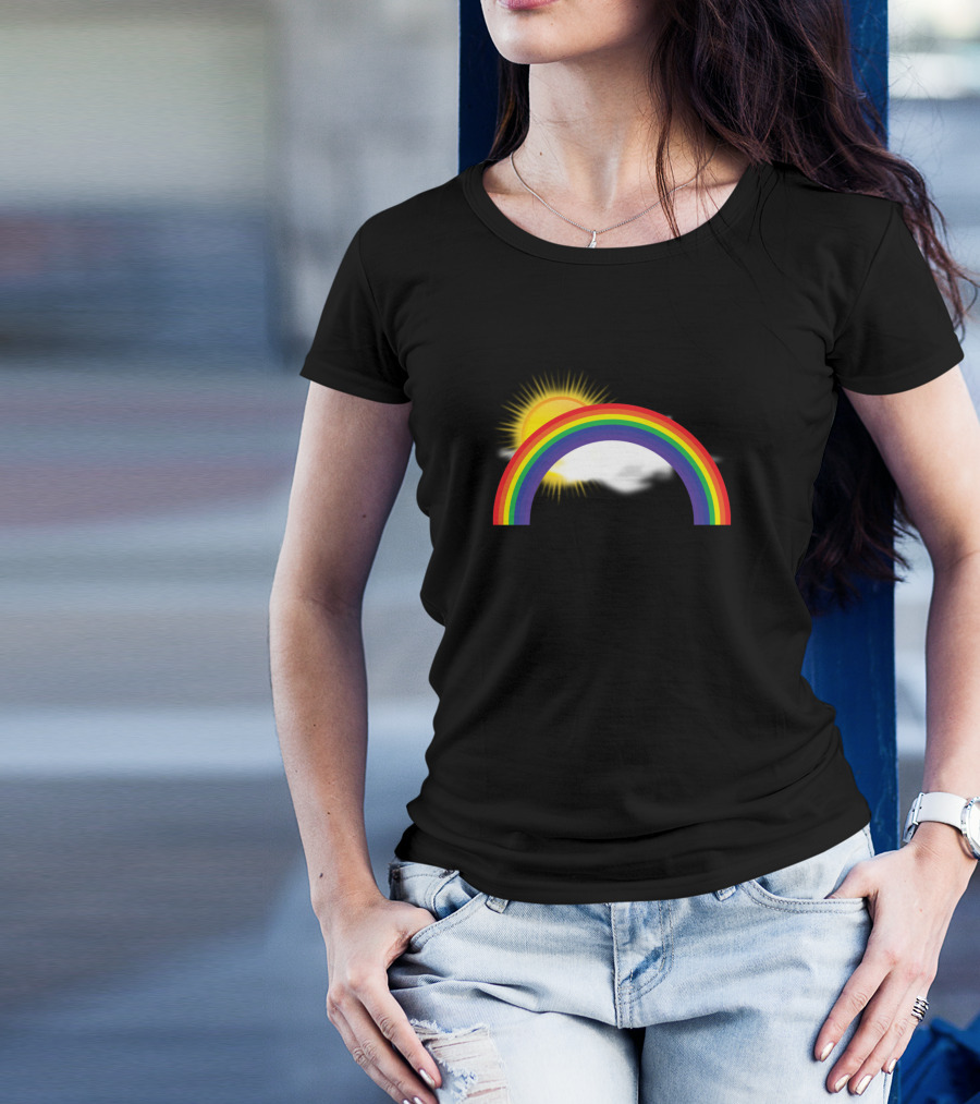 Try To Be A Rainbow In Someone's Cloud Maya Angelou T-Shirt