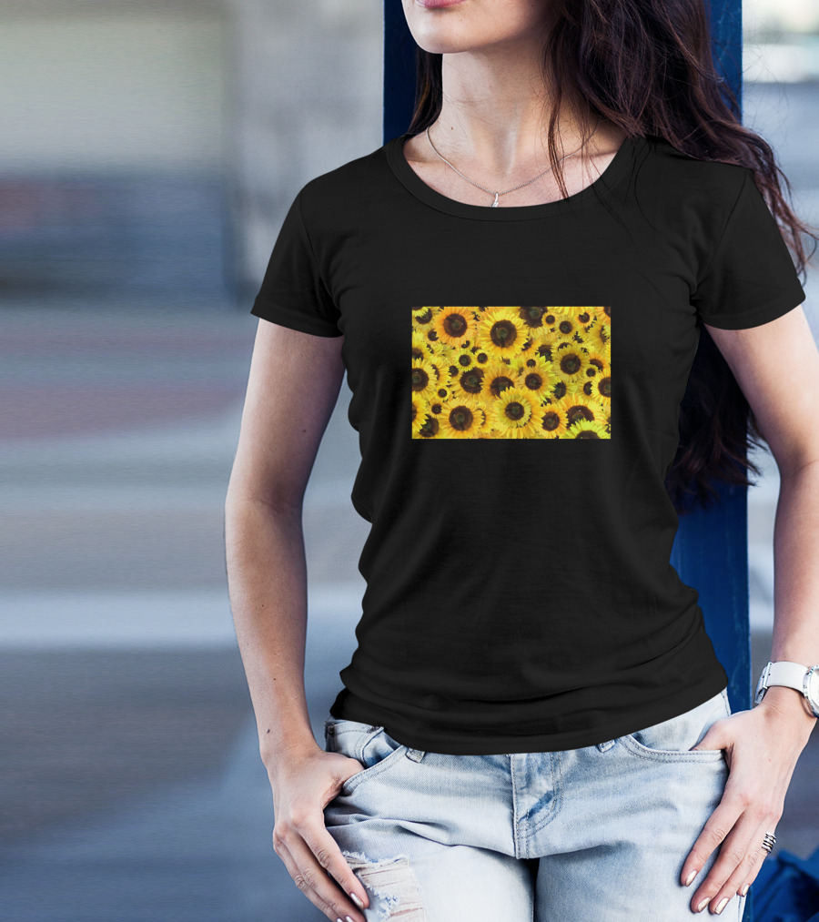 Beautiful Vibrant Sunflowers Blossom T-Shirt