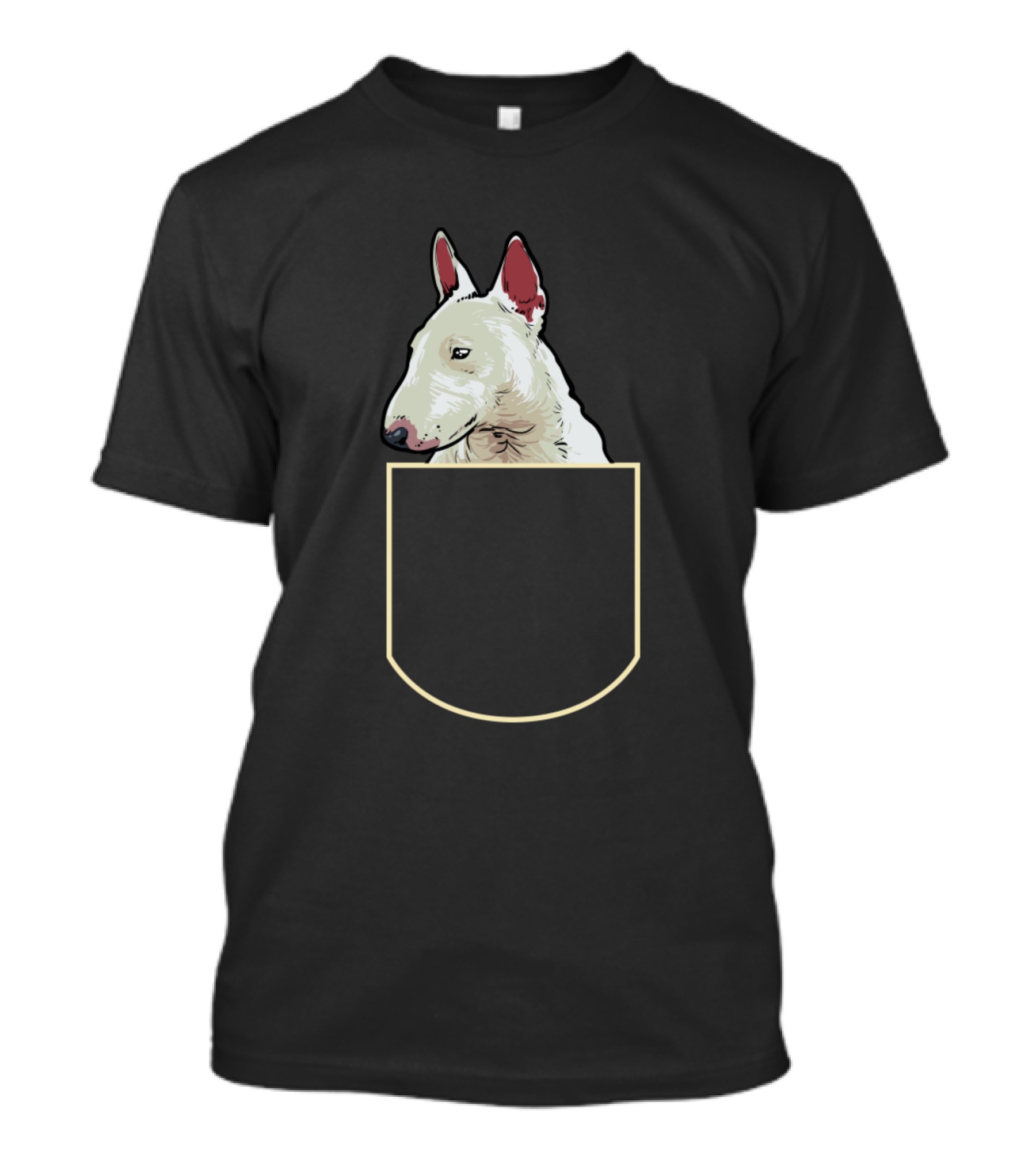 Bull Terrier Dog In Pocket Terrier T-Shirt