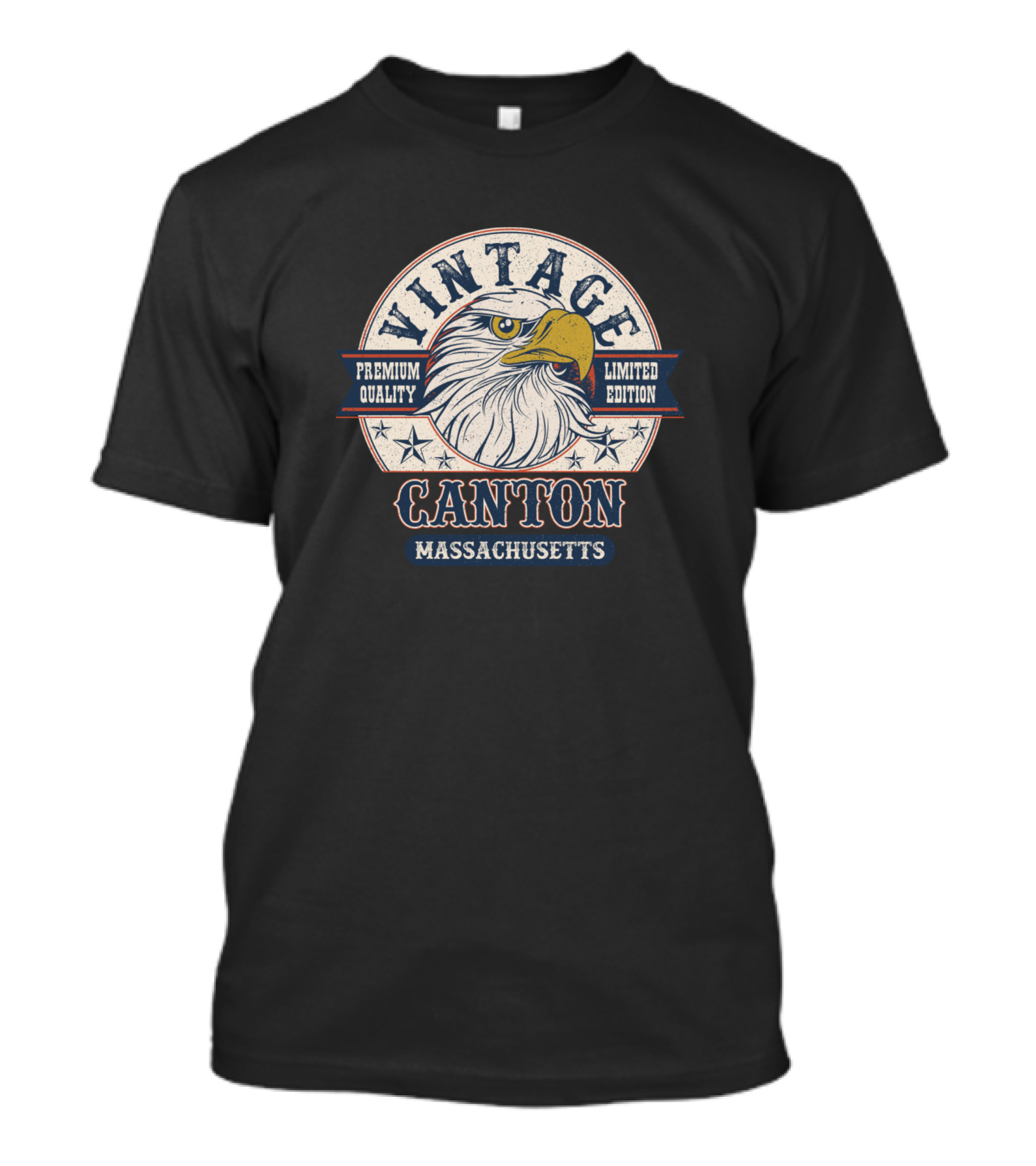 Vintage Eagle Canton Massachusetts Premium Quality T-Shirt