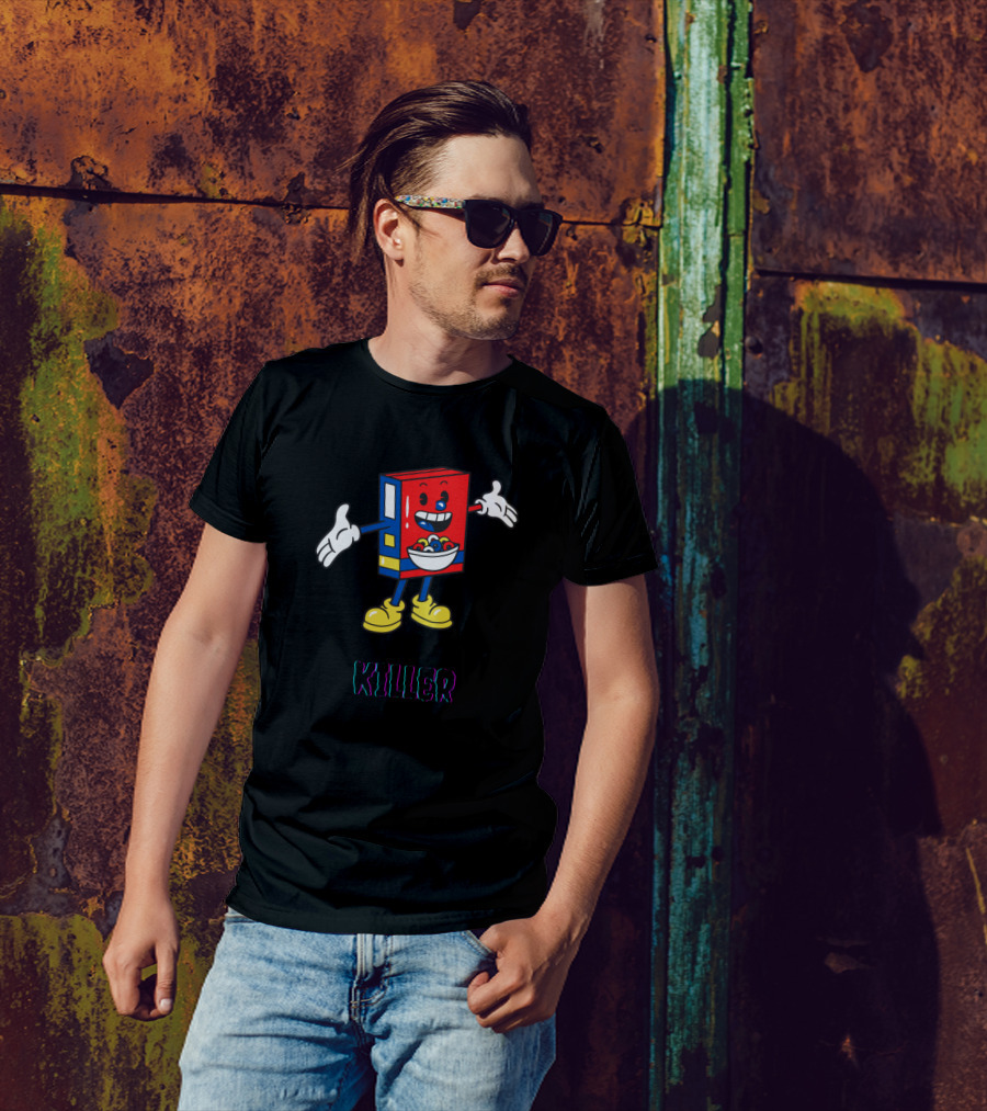 Cereal Box Cartoon Character Killer T-Shirt