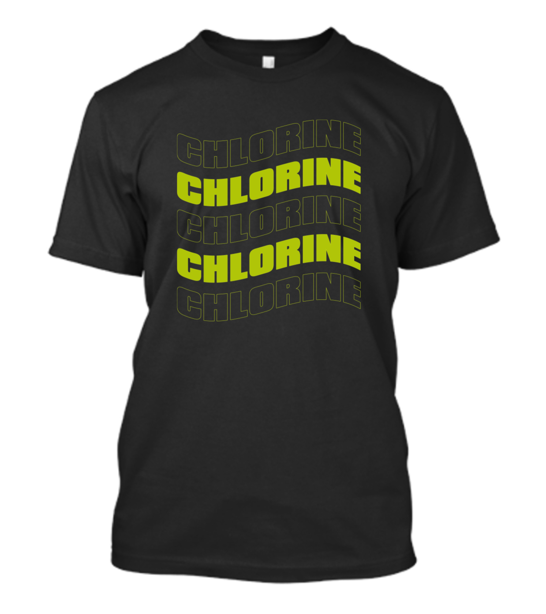 Chlorine Repeated Bold Wave Effect T-Shirt
