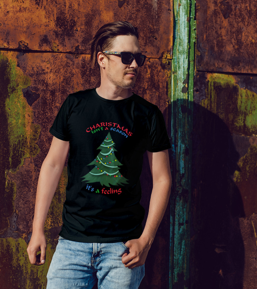 Christmas Isn't A Season It's A Feeling Festive Tree With Lights T-Shirt