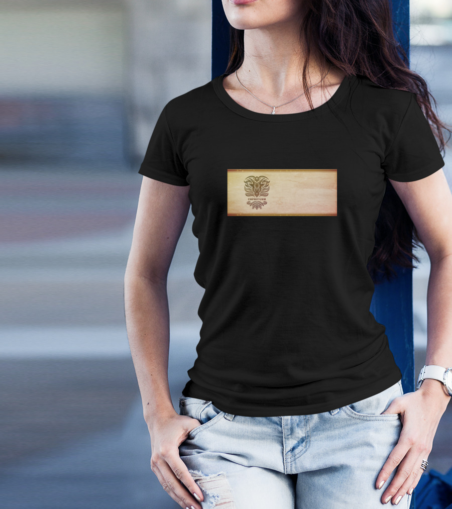 Capricorn Classic Zodiac Symbol Designer T-Shirt