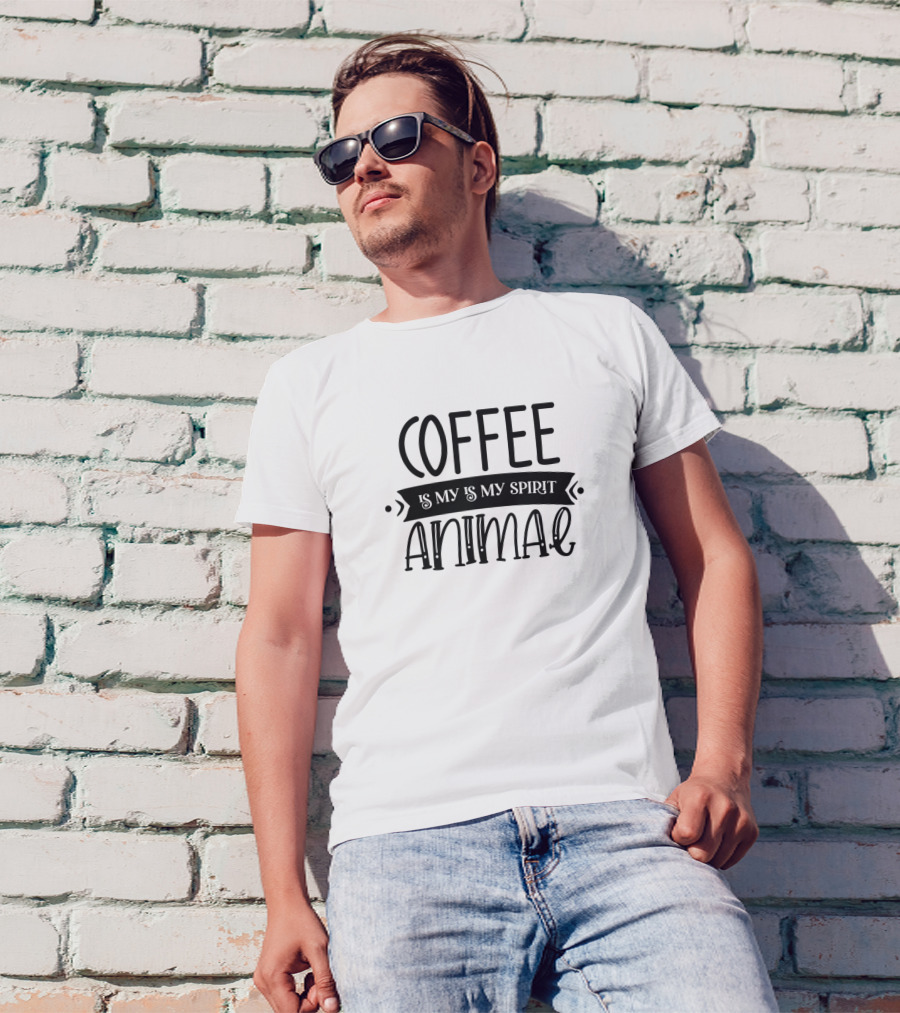 Coffee Is My Is My Spirit Animal Coffee Lover T-Shirt