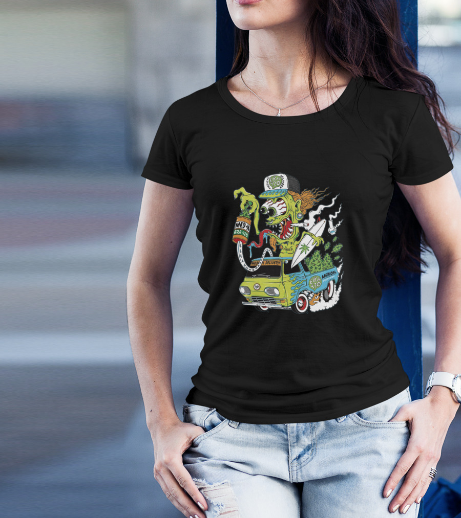 CRAZY HOT ROD COMIC MEDICAL DELIVERY CRA 420 SURF T-Shirt