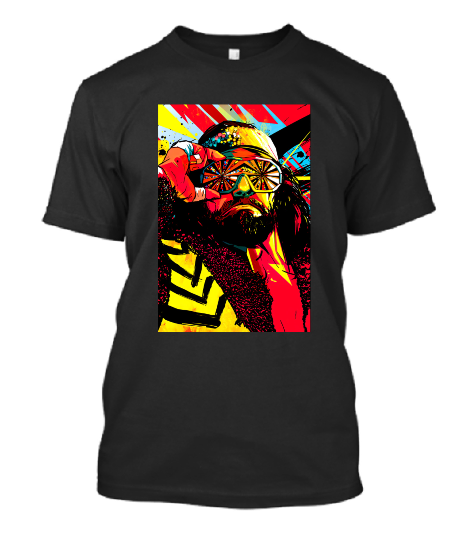 Cream Of The Crop Retro Wrestling Legend Art With Vibrant Colors And Iconic Sunglasses T-Shirt