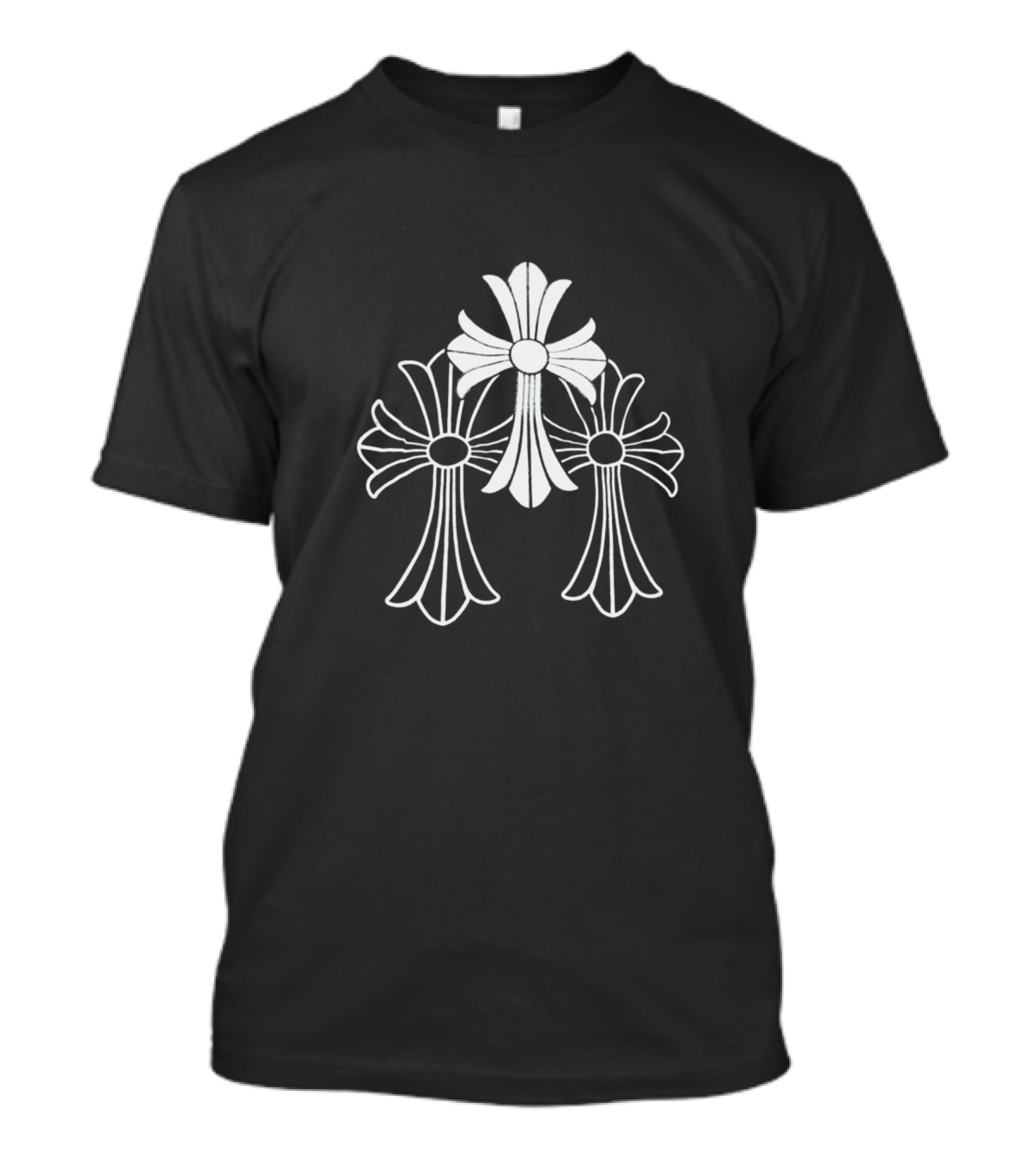 Cross Cemetery Black Pocket Three Crosses T-Shirt