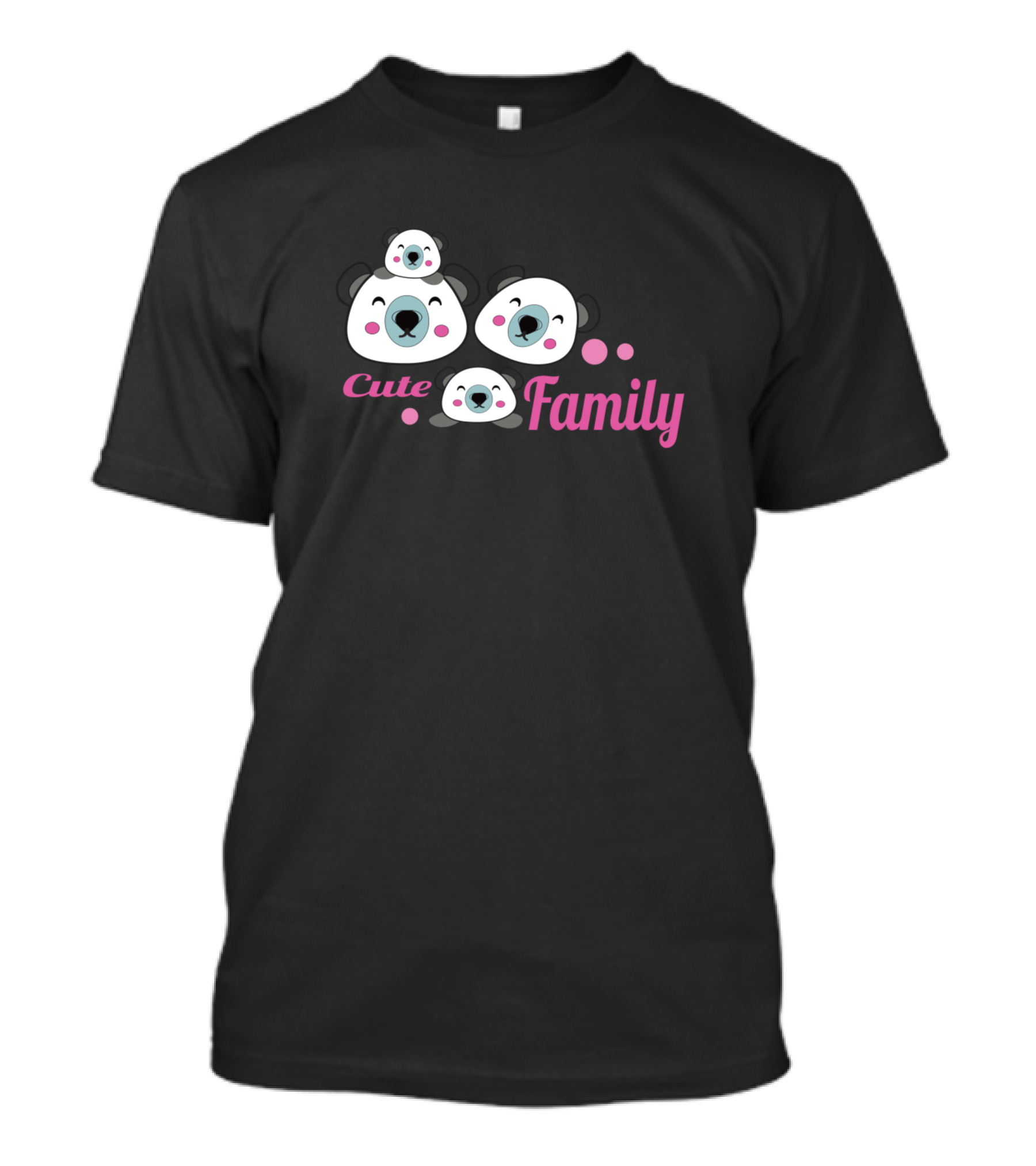 Cute Family Polar Bears Playful T-Shirt