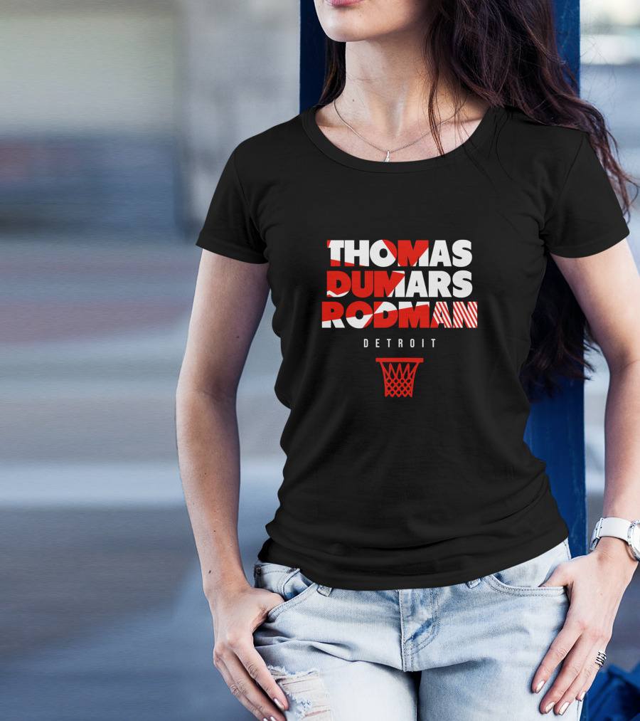 Thomas Dumars Rodman Detroit Basketball Legends T-Shirt