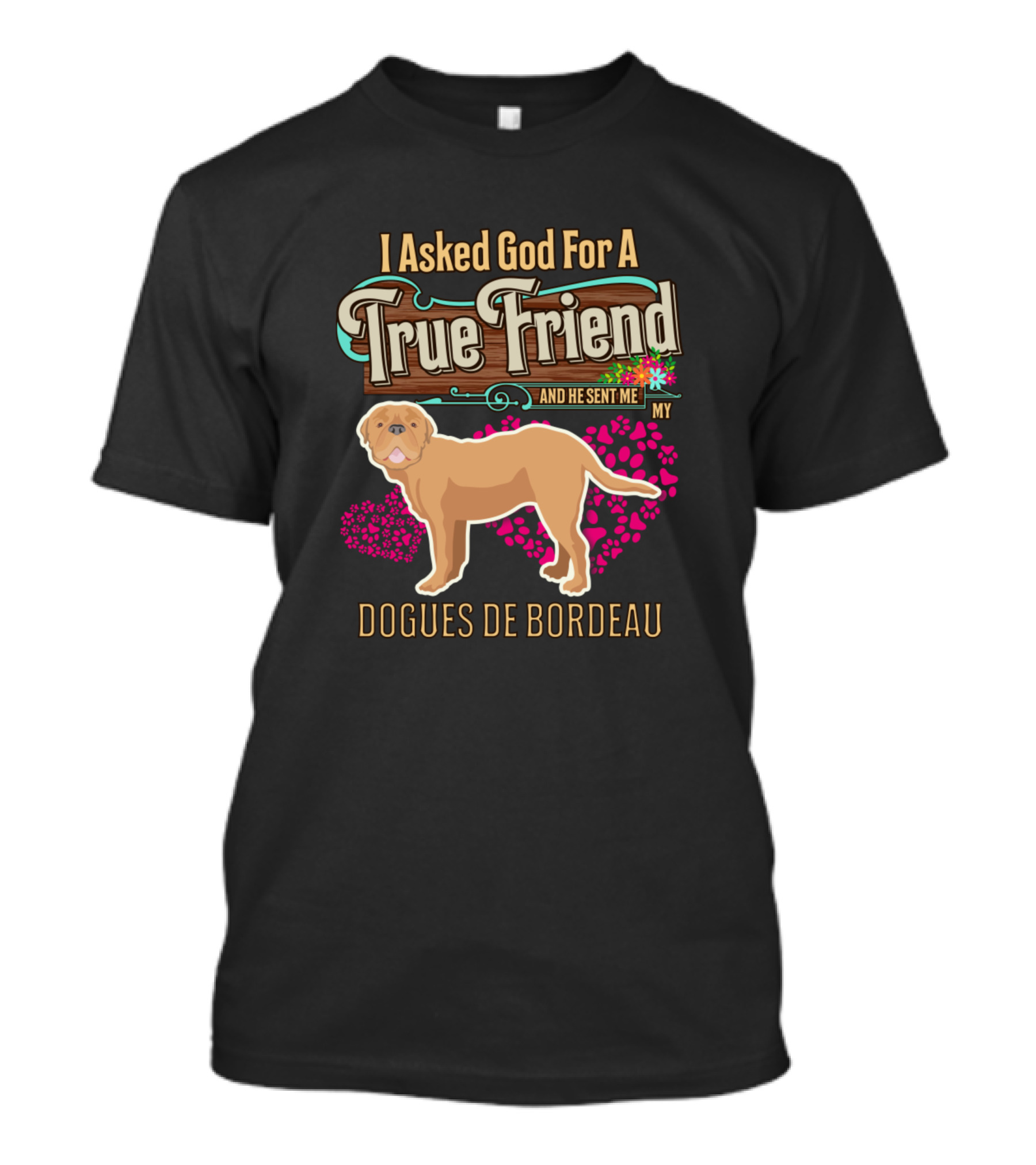 I Asked God For A True Friend And He Sent Me My Dogues De Bordeau T-Shirt