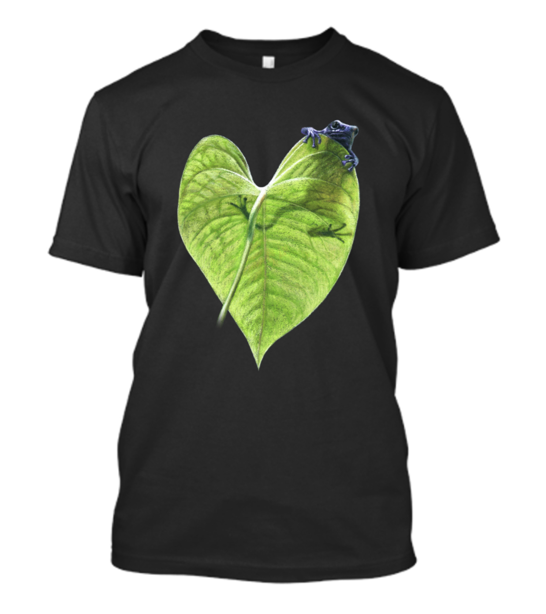 Dyeing Dart Frog On Heart-Shaped Leaf T-Shirt