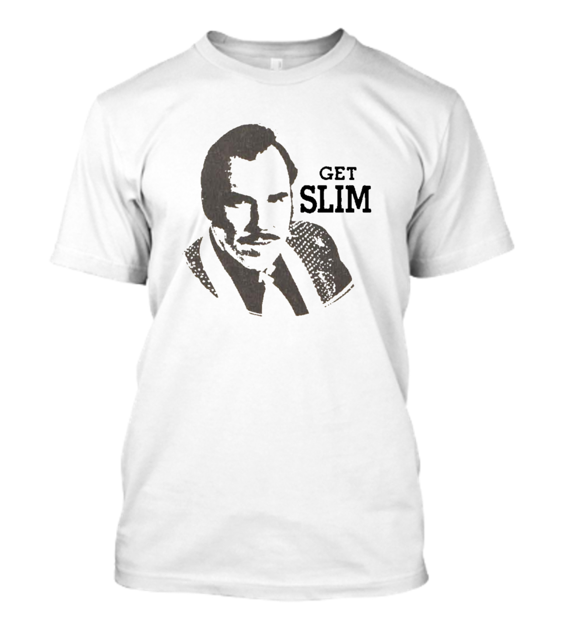 Get Slim Retro Style Bold Monochrome T-Shirt