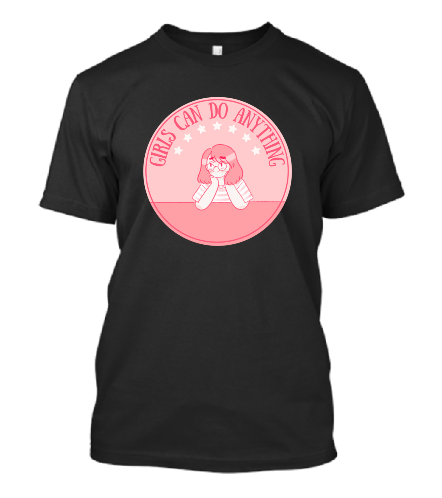 Girls Can Do Anything Stars Positive Message T-Shirt