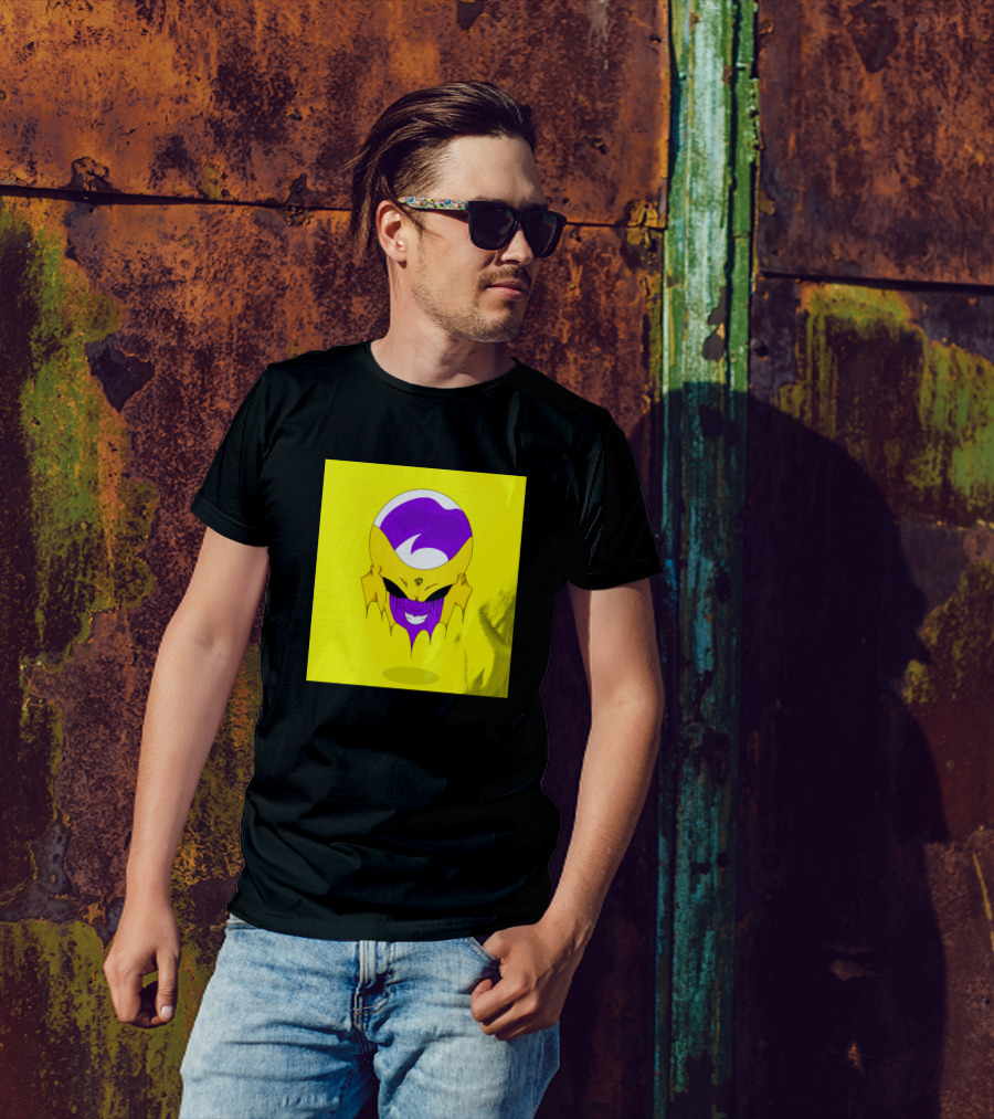 Golden Frieza Drip Iconic Style Vibrant T-Shirt