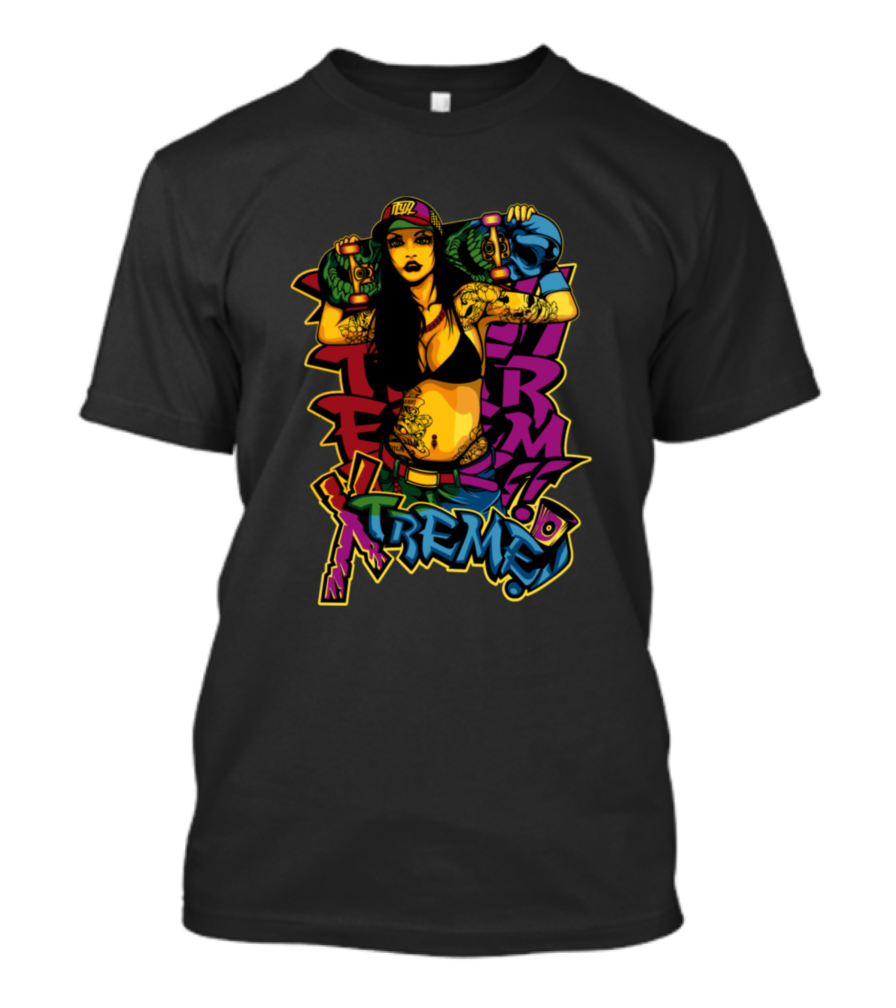 Graffiti Xtreme Urban Skateboard T-Shirt