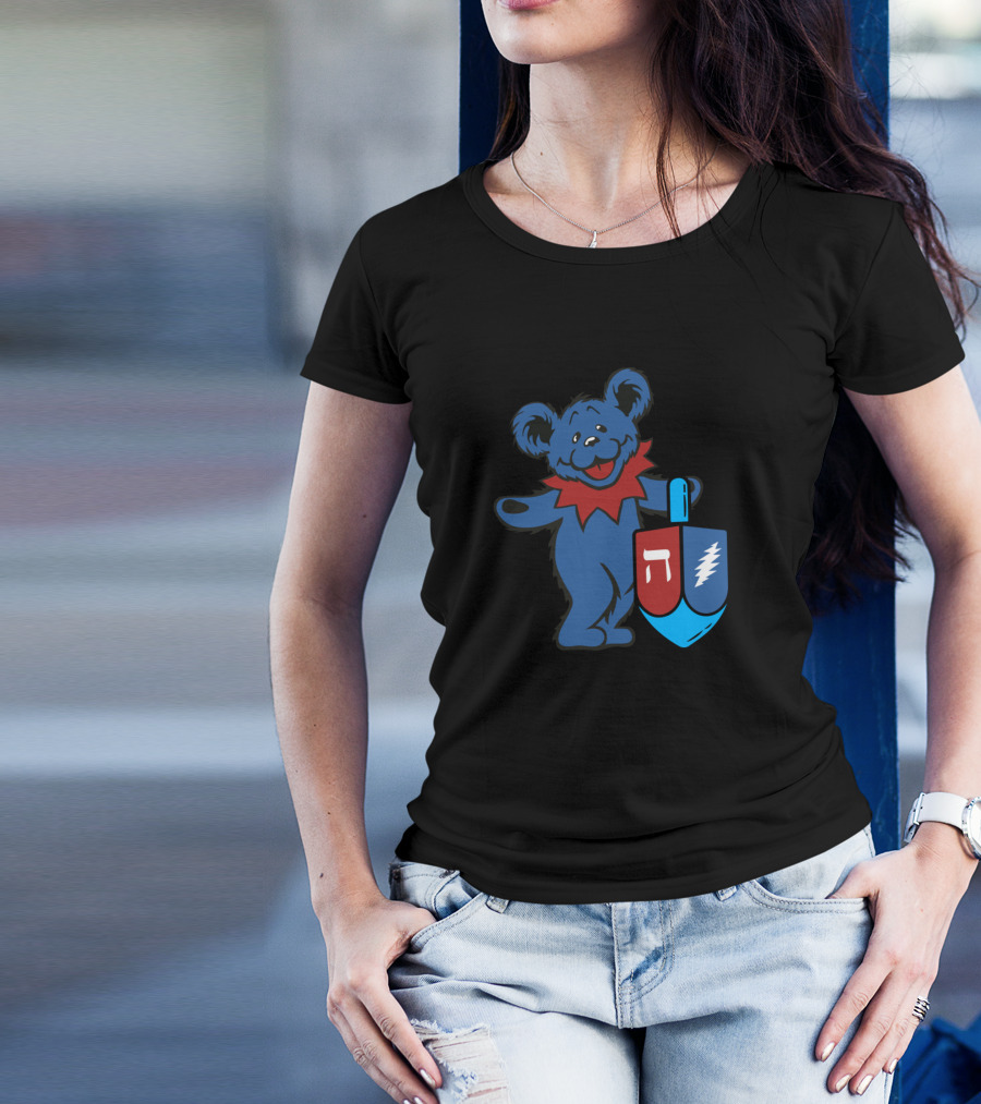 Grateful Dead Hanukkah Bear With Dreidel T-Shirt